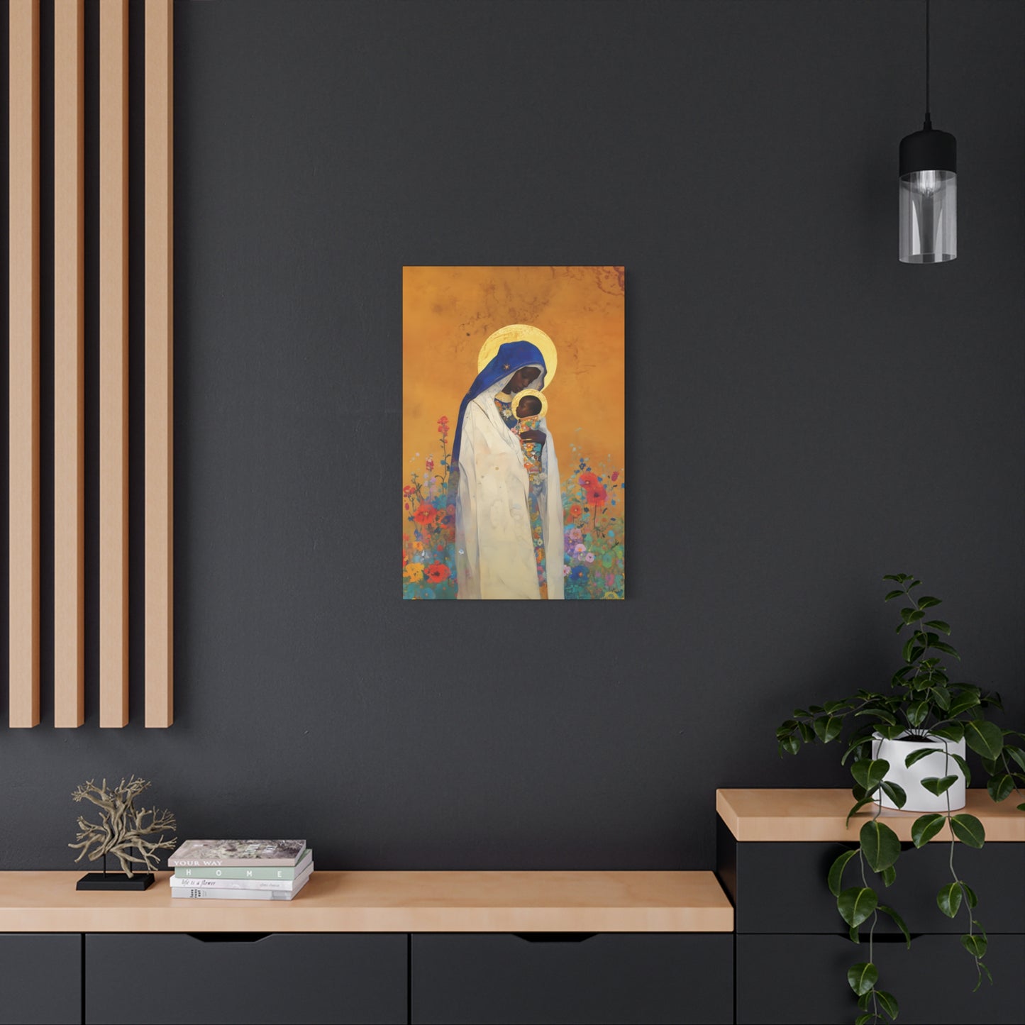 The Divine Embrace- Our Lady of Kibeho's Love - Museum Wrapped Canvas - Print - Religious Art for your Home - Christian print - Religious