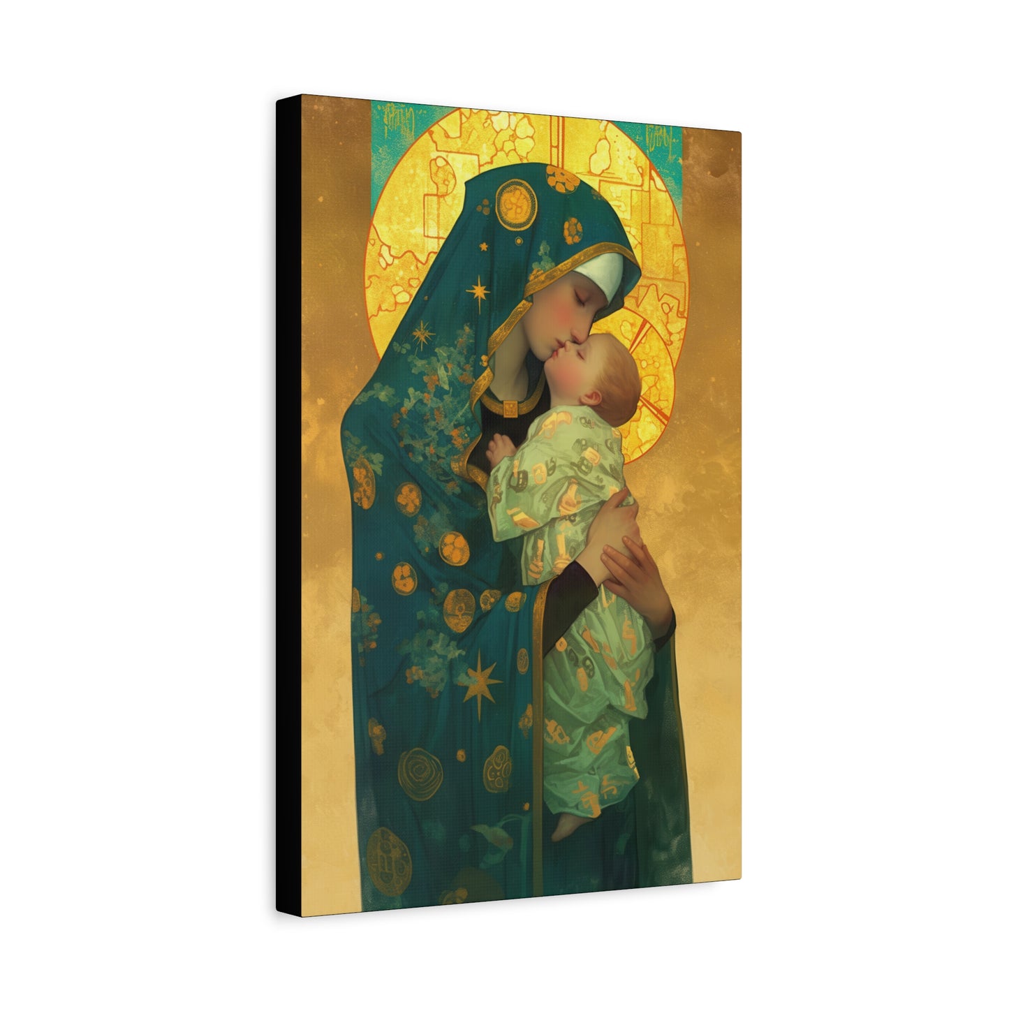 Peaceful Refuge - Mary and the Christ Child - Museum Wrapped Canvas - Print - Religious Art for your Home - Catholic Saint Art