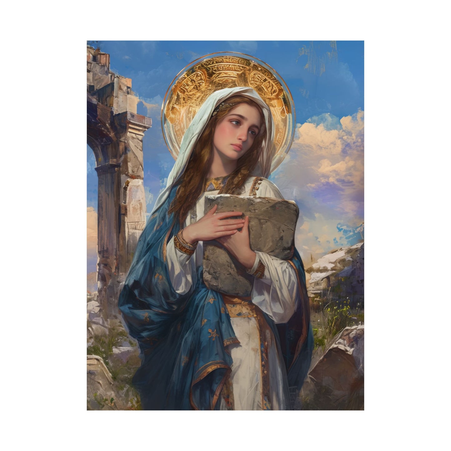 Saint Euphrasia of Constantinople Print - Sanctified Souls Print - Multiple Sizes - Premium Matte Vertical Posters