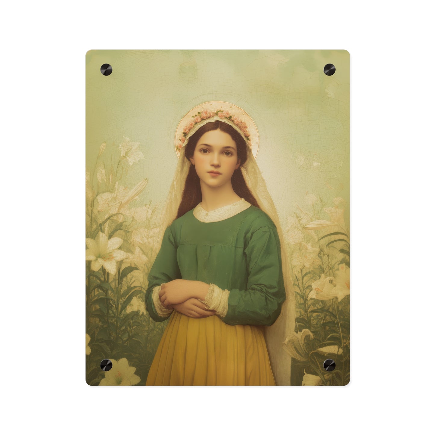 Saint Maria Goretti Wall Art Panel - Ready to Hang Acrylic Print - Catholic Saint Art - Patron Saint Print - No Frame needed
