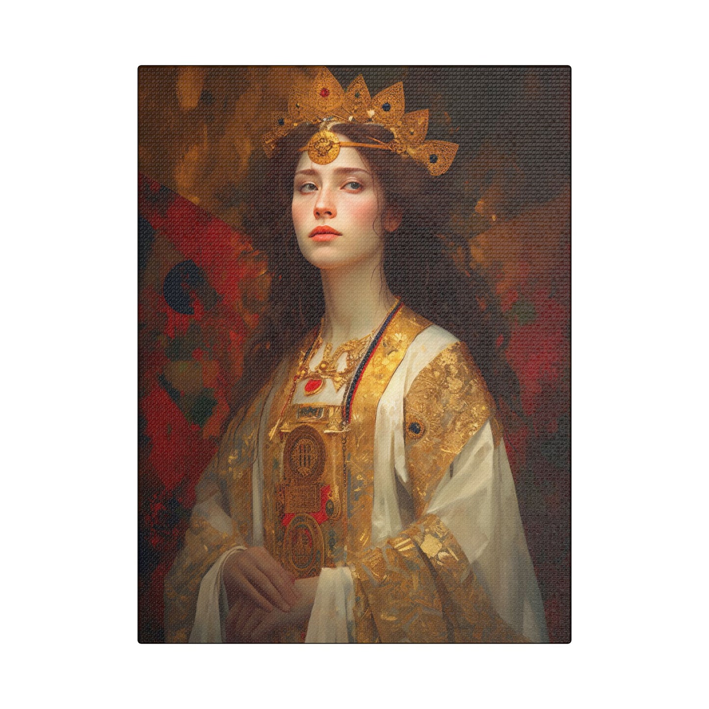 Saint Barbara Canvas Print - Multiple Sizes - Catholic Home art - Museum Wrapped Canvas - Sanctified Souls Print