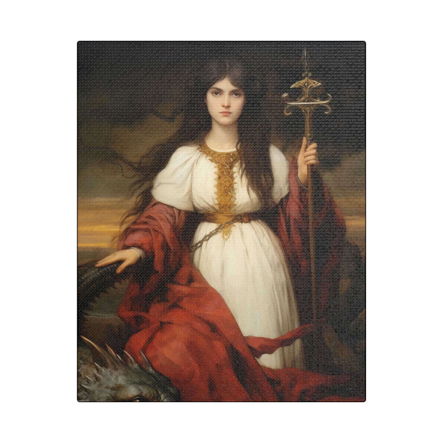 Saint Martha of Bethany Canvas Print - Multiple Sizes - Catholic Home art - Museum Wrapped Canvas - Sanctified Souls Print