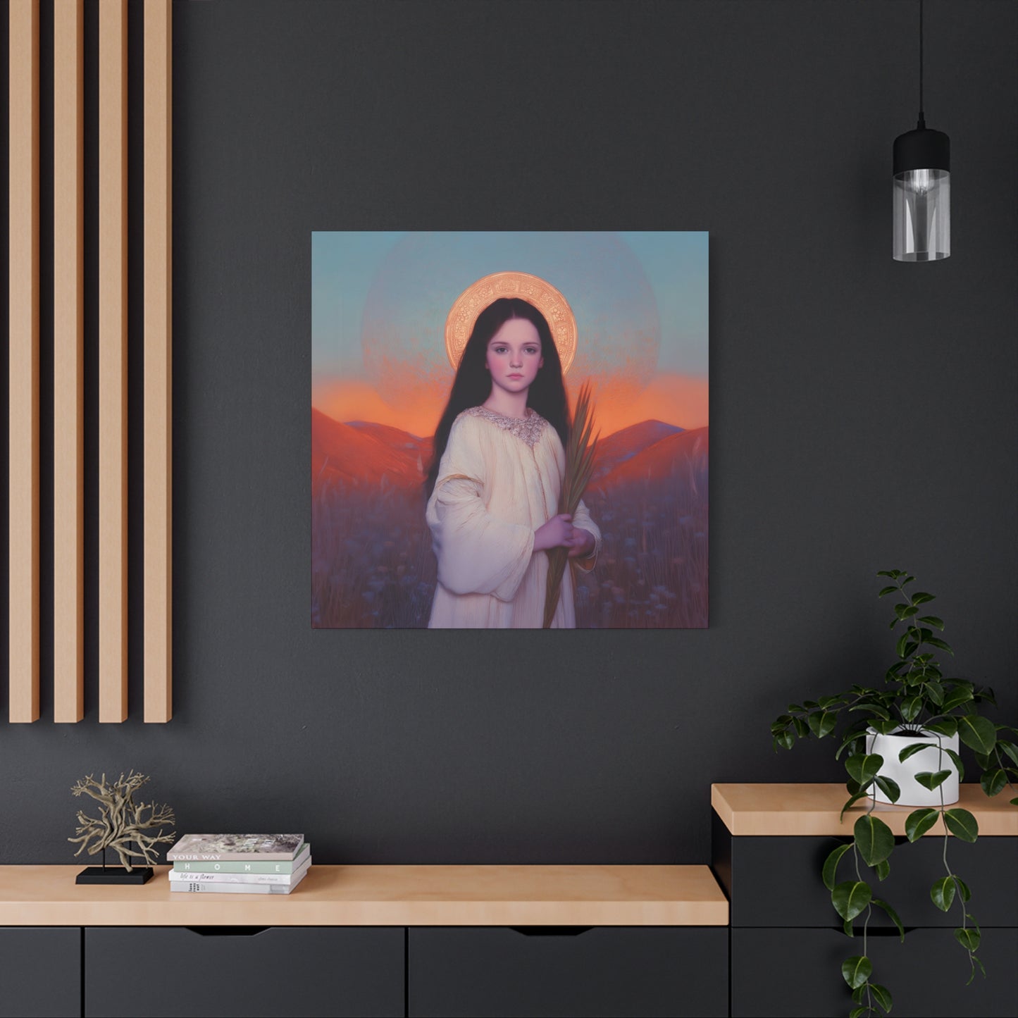 Saint Hope - Multiple Sizes - Catholic Home art - Museum Wrapped Canvas - Sanctified Souls Print - Martyr Saint