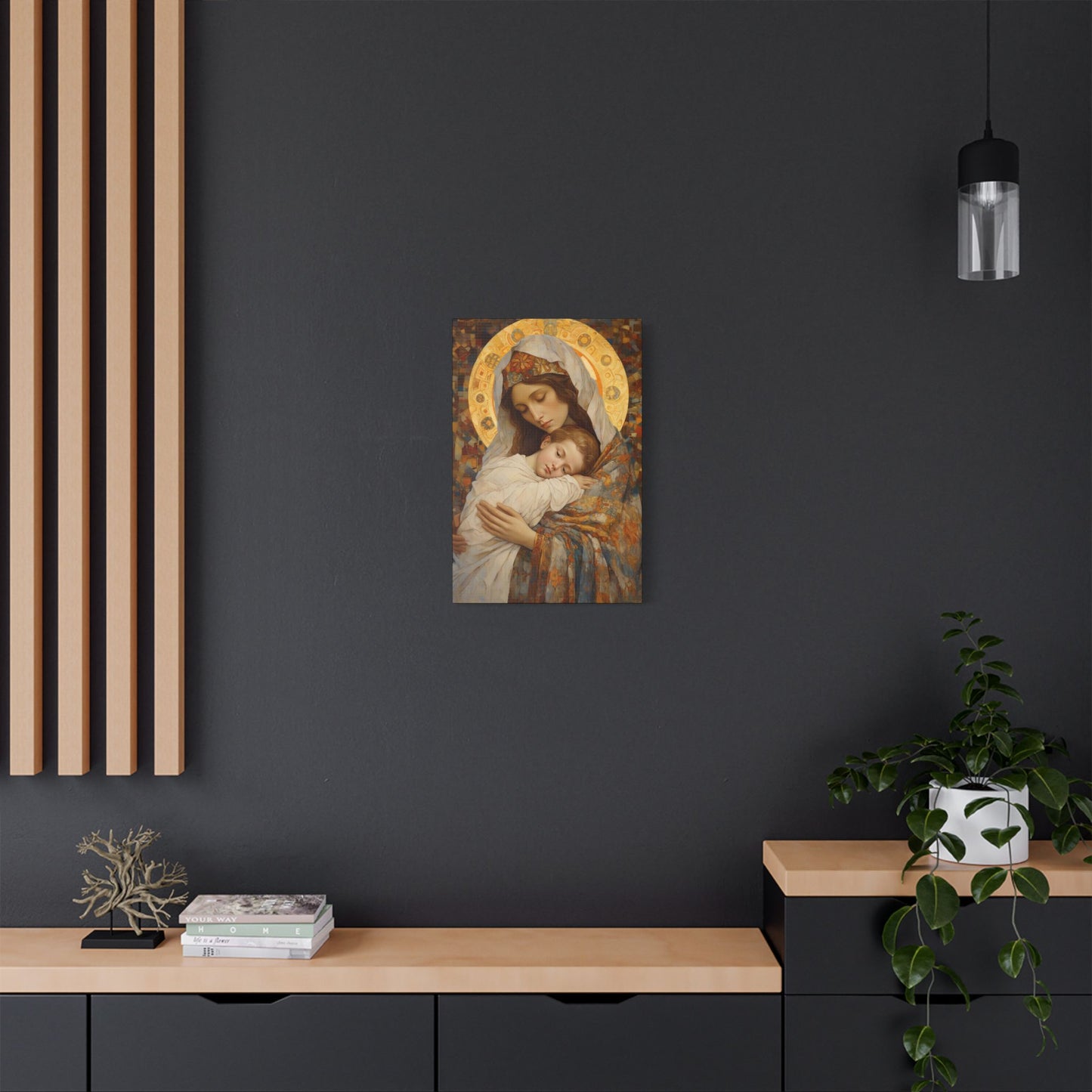 Cradle of Grace - Madonna and Christ Child - Museum Wrapped Canvas - Sanctified Souls Print - Religious Art for your Home - The Virgin Mary