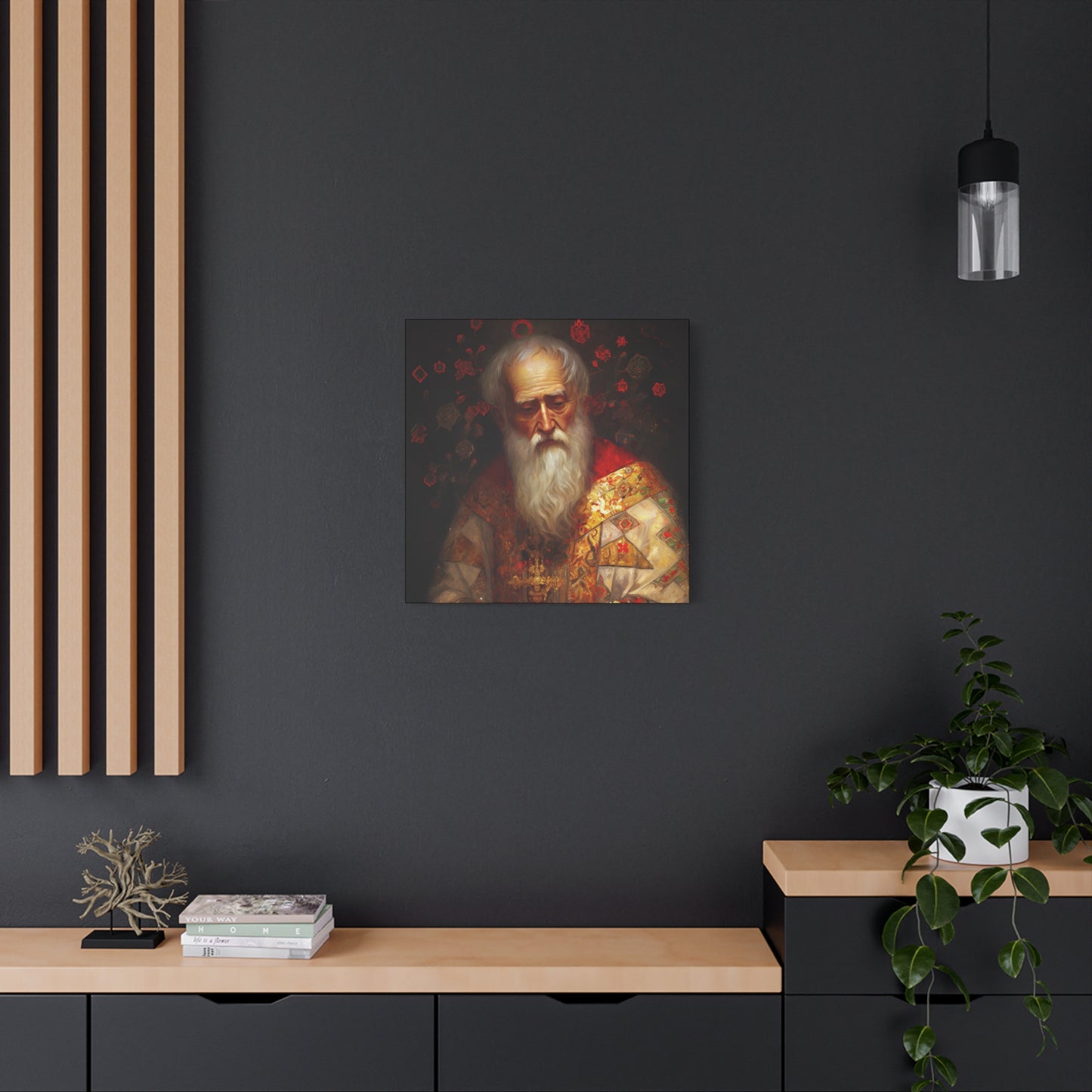 Saint Nicholas - Museum Wrapped Canvas - Sanctified Souls Print - Religious Art for your Home - Father Christmas - Catholic Christmas