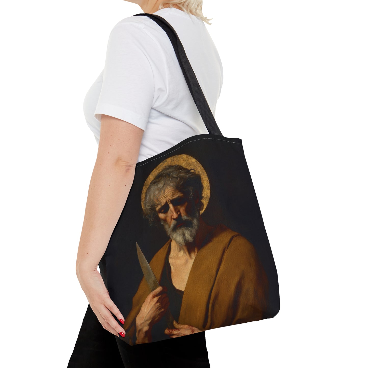 Saint Bartholomew the Apostle Tote Bag - Large Medium Small Faith Art Bag - Catholic Faith Purse - Religious - Prayer Bag - Devotional