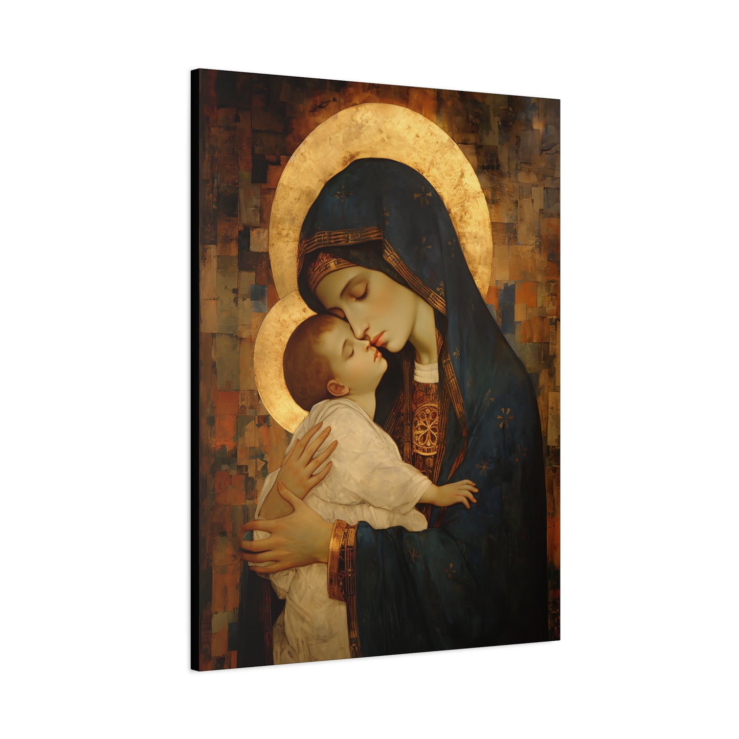 Mother of Mercy - Museum Wrapped Canvas - Sanctified Souls Print - Religious Art for your Home - The Virgin Mary and The Christ Child