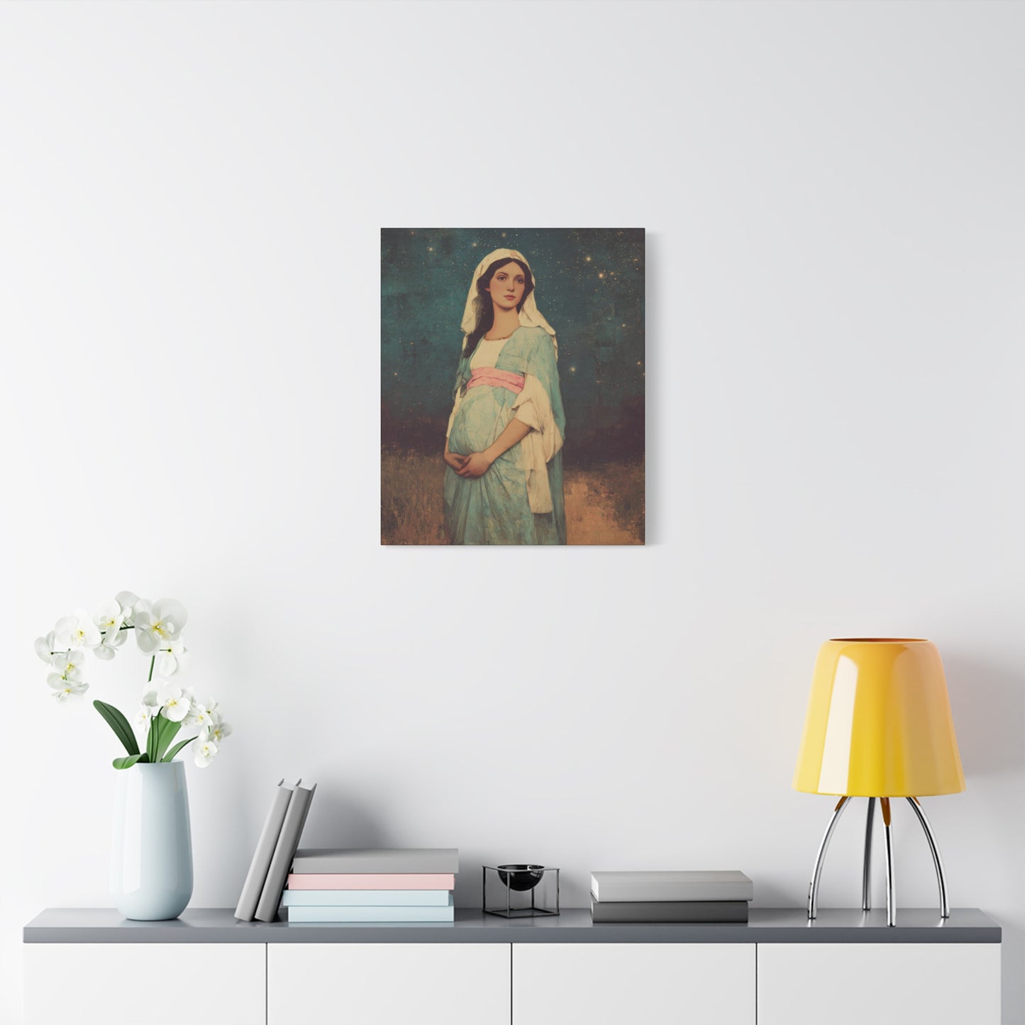 Our Lady of 'O' - Our Lady of Expectation - Mother Mary - Marian Art - Gallery Wrapped Canvas - Print - Catholic Art Print
