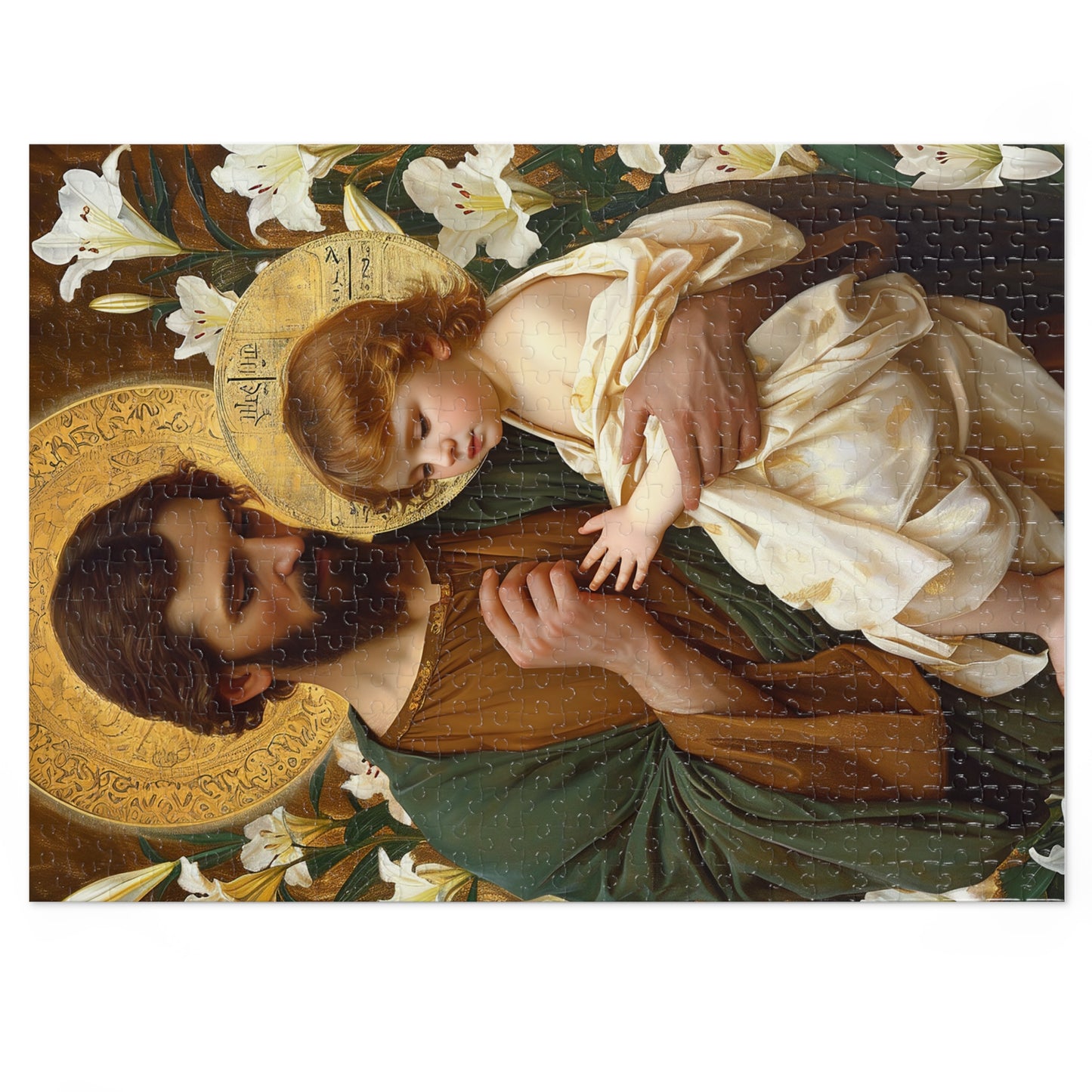 Saint Joseph and the Christ Child - Puzzle and Keepsake Tin - Religious Jigsaw Puzzle (30, 110, 252, 500,1000-Piece) - Religious Puzzle
