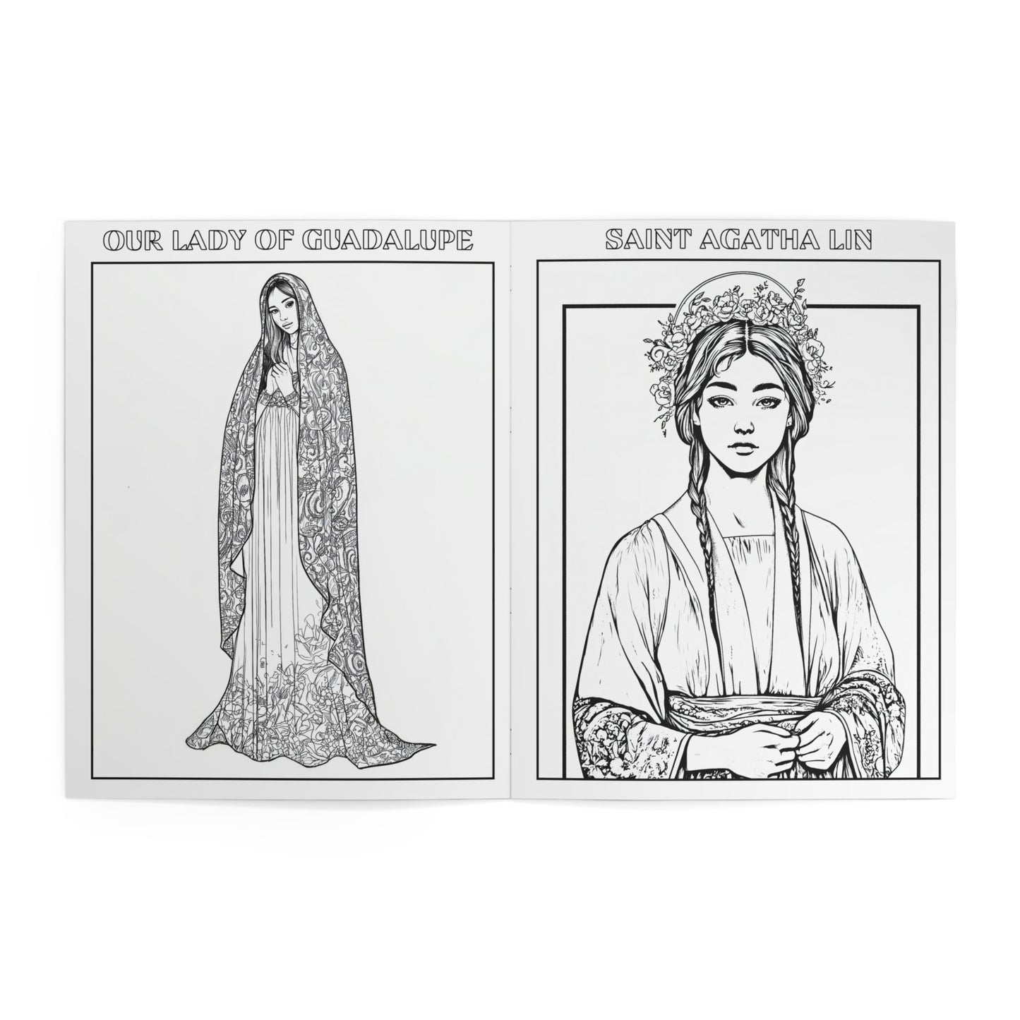 Catholic Saints Coloring Book for Kids | Christian Saint Coloring Pages | Homeschool Catholic Gift | Religious Coloring Book