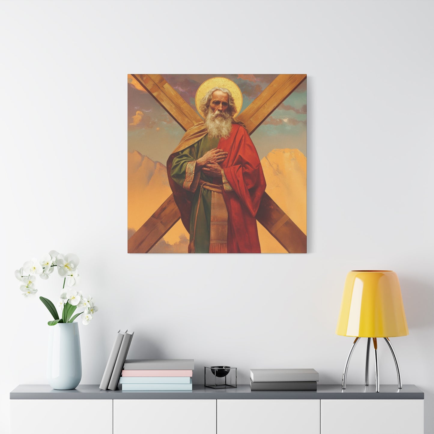 Saint Andrew the Apostle - Gallery Wrapped Canvas - Print - Religious Art for your Home - Catholic