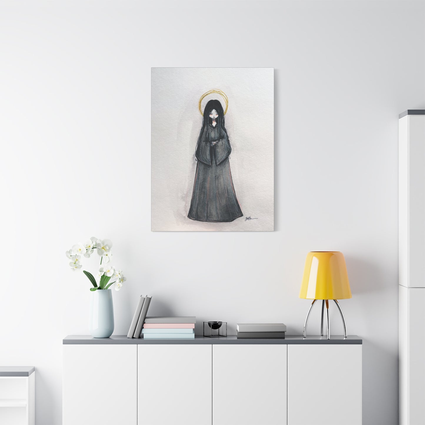 Blessed Mary Magdalen Kiota Hand-Drawn Catholic Canvas Print | Martyrs of Japan Sacred Art | Sanctified Solocosmo Religious Artwork