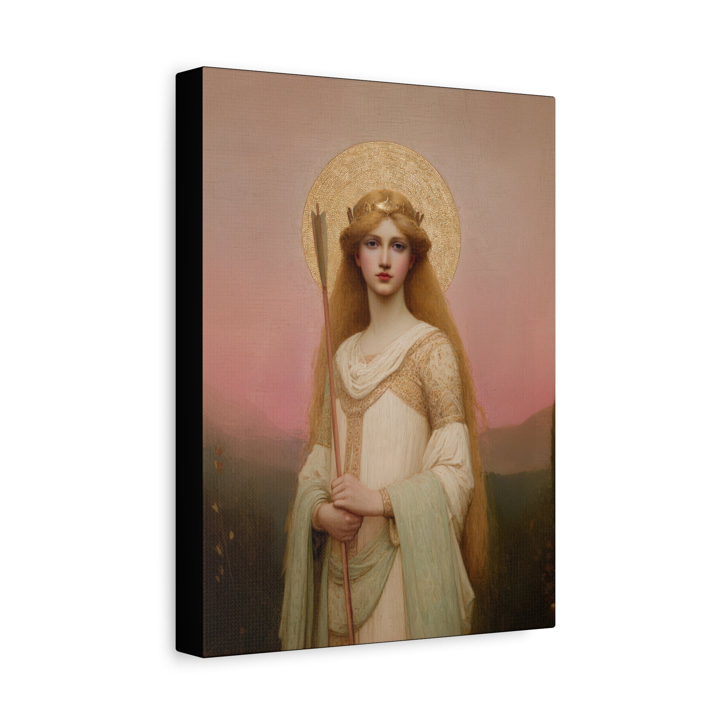 Saint Ursula -  Museum Wrapped Canvas - Sanctified Souls Print - Religious Art for your Home - Catholic Patron Saint Art