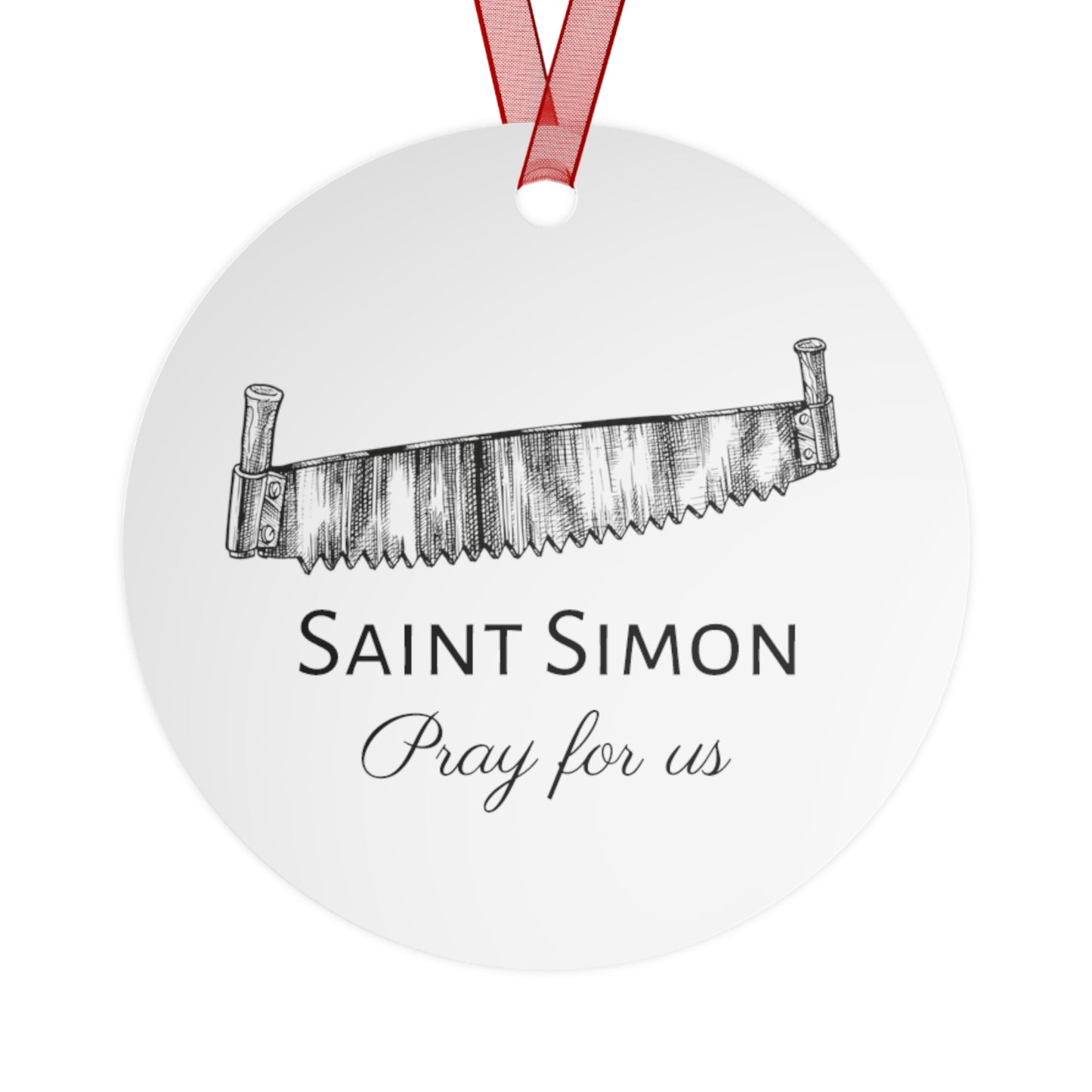 Saint Simon the Apostle - Religious Holiday Christmas Ornament and Keepsake - Double sided Keepsake Religious Ornament