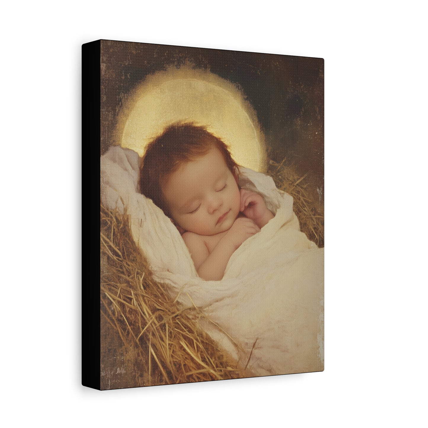 Jesus, the Newborn Light of the World - Gallery Wrapped Canvas - Print - Religious Art for your Home - Catholic Art Print