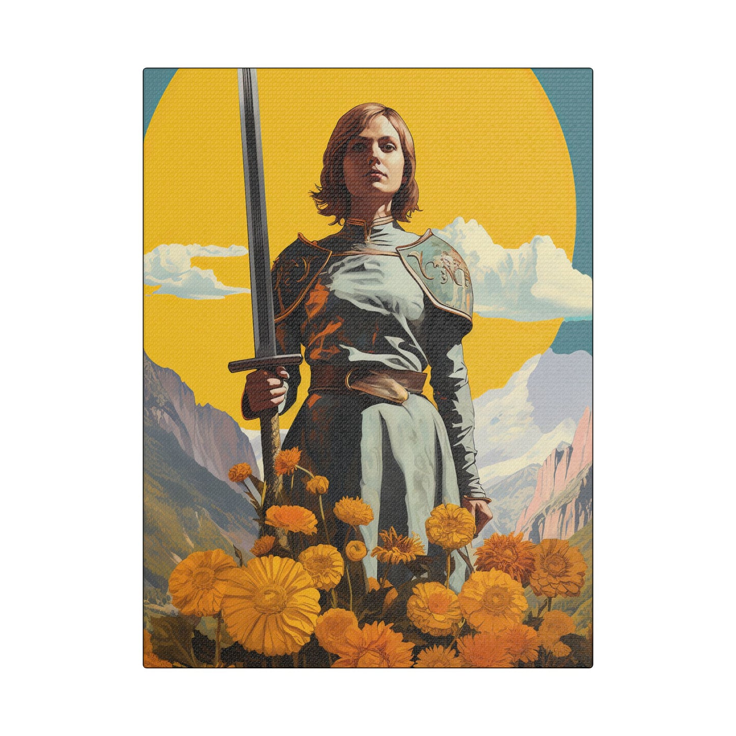 Saint Joan of Arc - Museum Wrapped Canvas - Sanctified Souls Print - Religious Art for your Home
