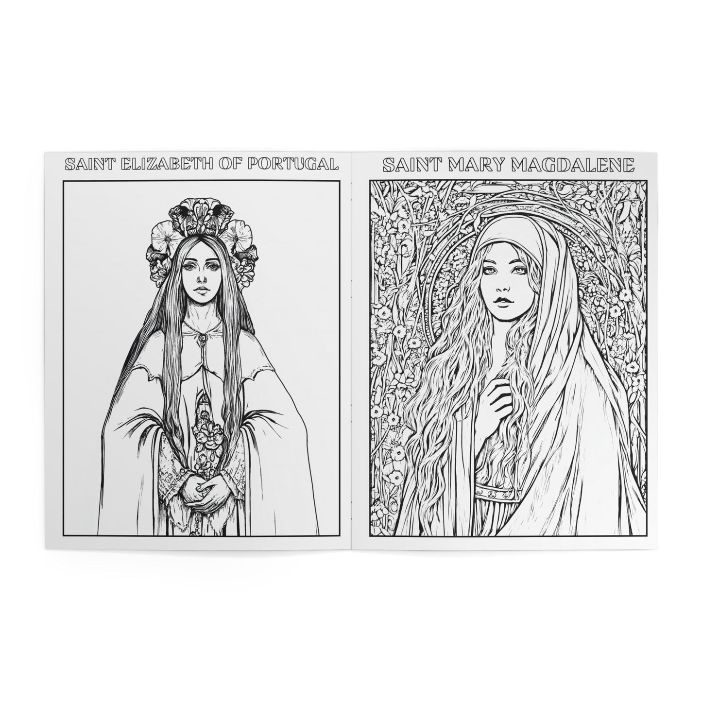 Catholic Saints Coloring Book for Kids | Christian Saint Coloring Pages | Homeschool Catholic Gift | Religious Coloring Book