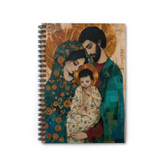 Sacred Love- The Holy Family Portrait Spiral Journal - Sanctified Souls Art - Religious Based Notebook - Spiral Notebook - Ruled Line