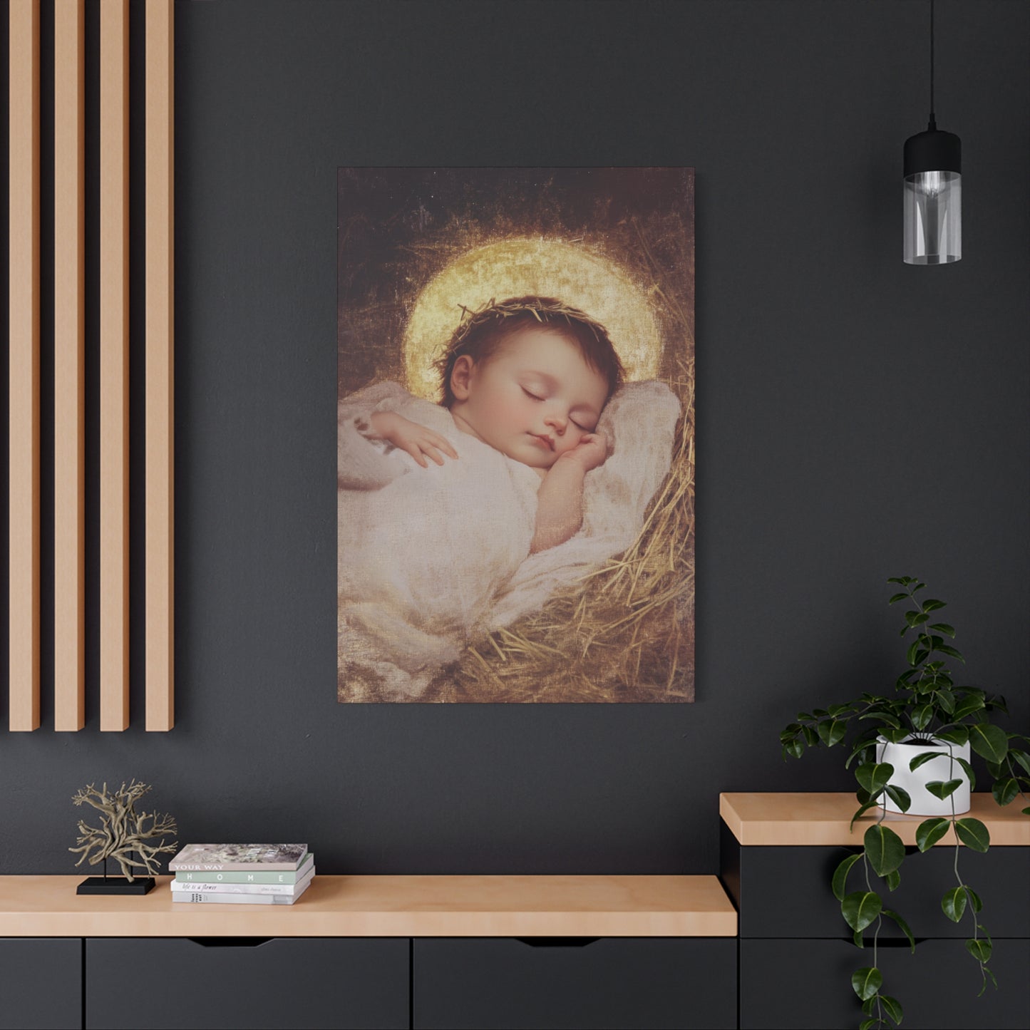 The Christ Child Born Into the Quiet of the World - Gallery Wrapped Canvas - Print - Religious Art for your Home - Catholic Art Print