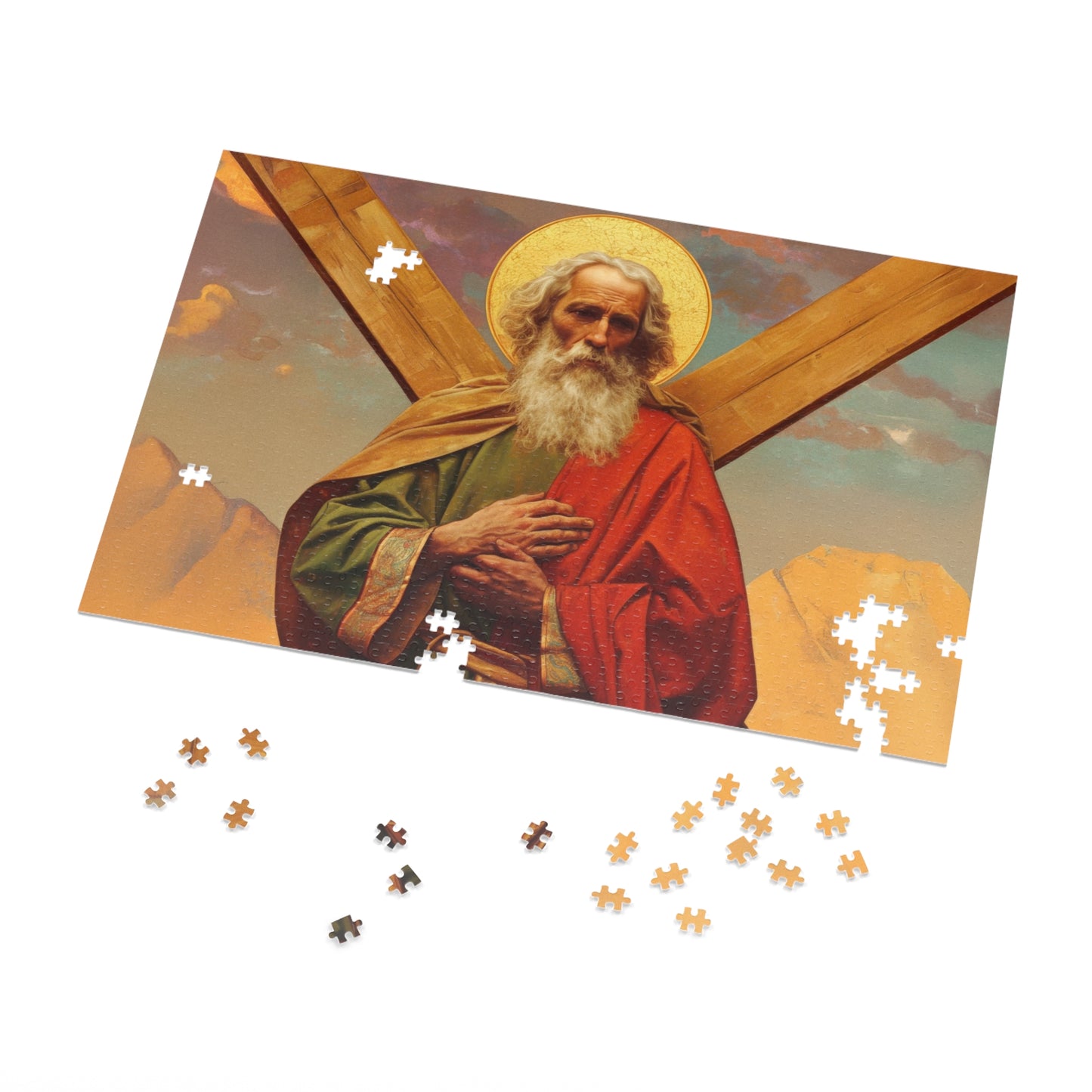 Saint Andrew the Apostle - - Puzzle and Keepsake Tin - Religious Jigsaw Puzzle (30, 110, 252, 500,1000-Piece) - Religious Puzzle