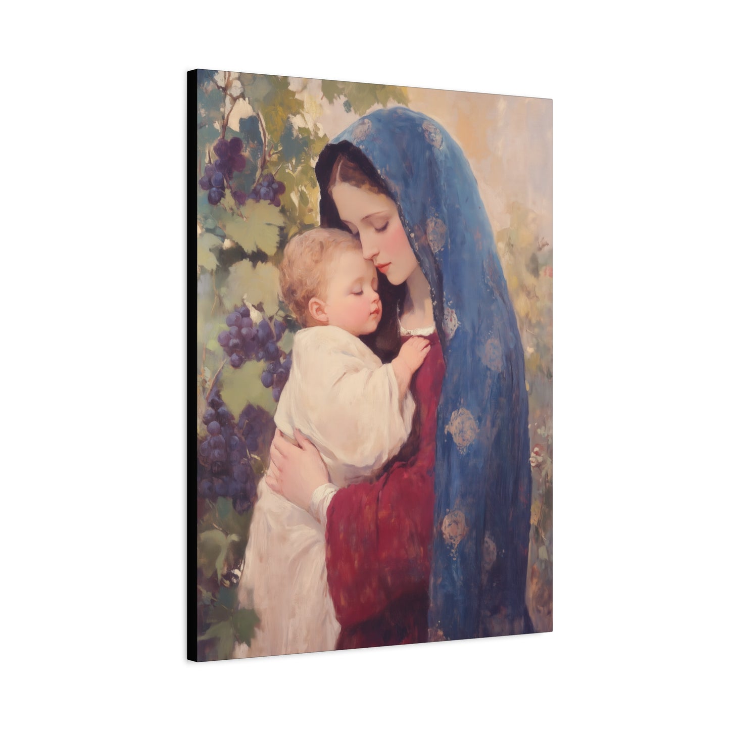 Our Lady of the Grapes / Out Lady of the Harvest - Gallery Wrapped Canvas - Print - Religious Art for your Home - Catholic Art