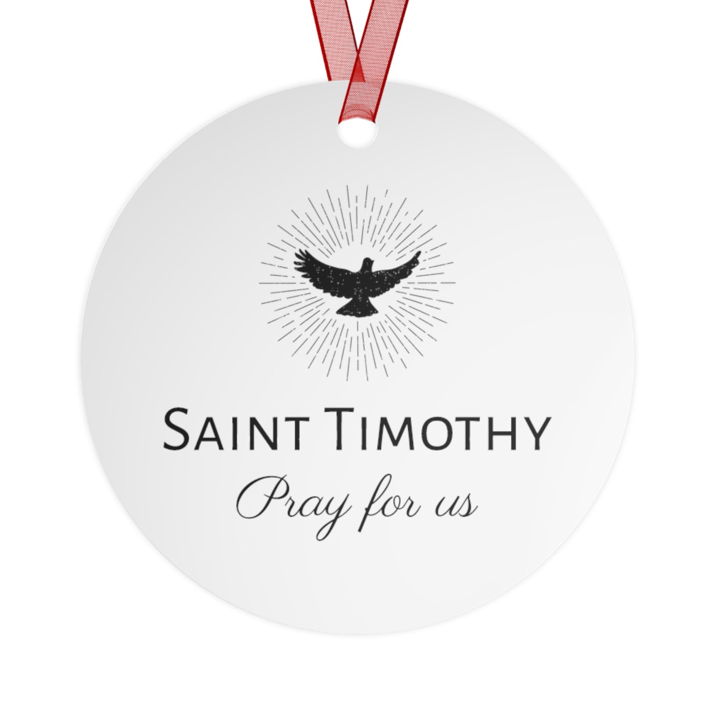 Saint Timothy  Metal Ornament - Religious Holiday Christmas Ornament and Keepsake - Double sided