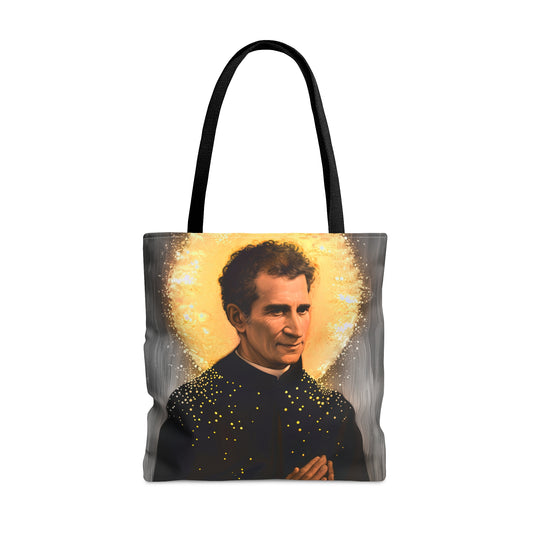 Saint John Bosco Tote Bag - Purse - Three sizes - Large Medium Small Faith Art Bag - Catholic faith carry-all purse - Double Sided