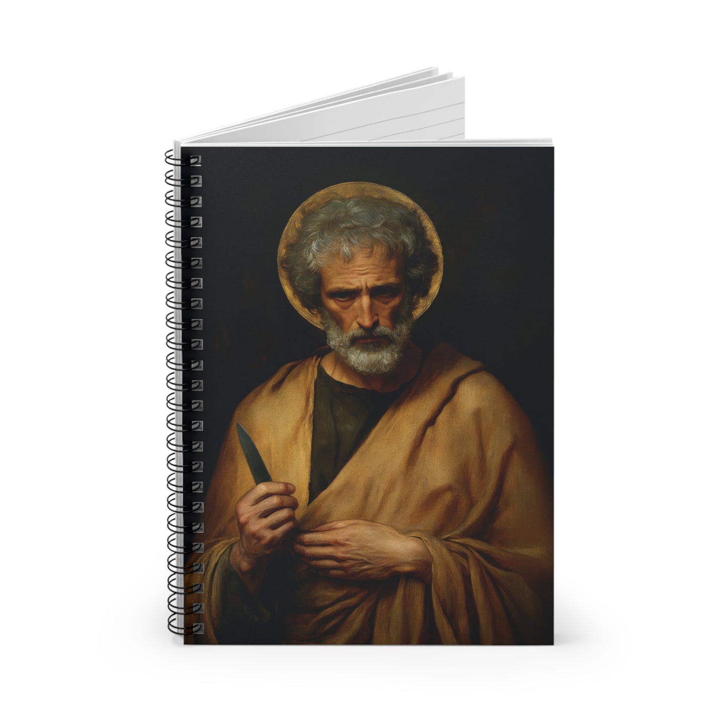 Saint Bartholomew the Apostle  - Journal - Sanctified Souls Art - Religious Based Notebook - Spiral Notebook - Ruled Line