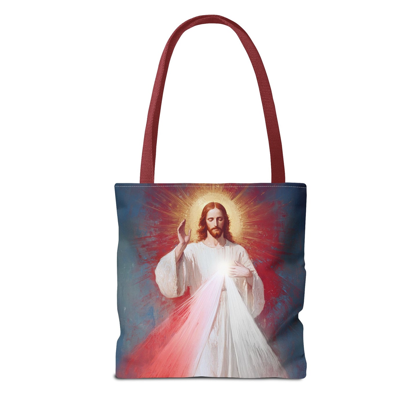 The Divine Mercy - Our Lord Jesus Christ - Tote Bag - Large Medium Small Faith Art Bag - Re-usable Tote Purse - Double Sided