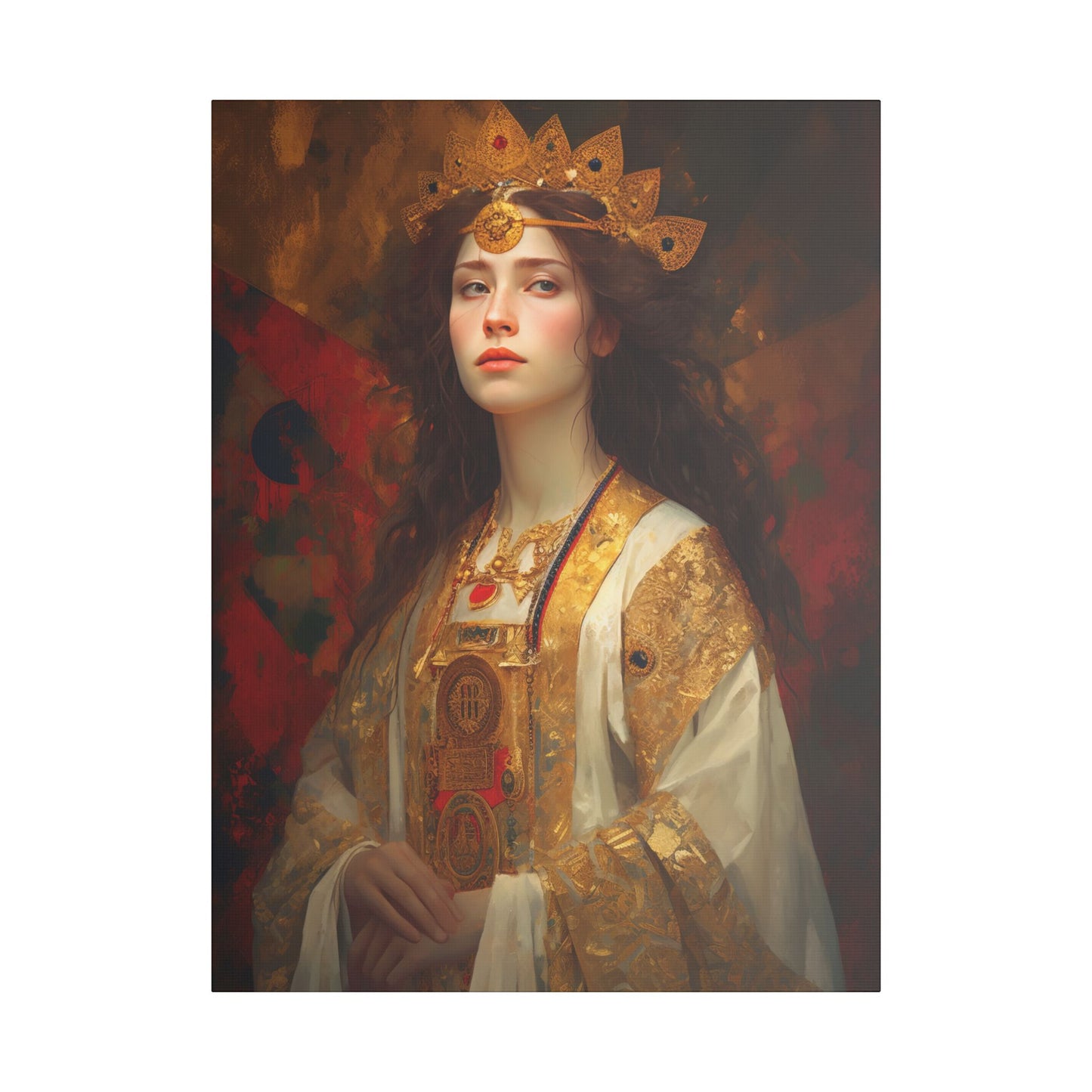 Saint Barbara Canvas Print - Multiple Sizes - Catholic Home art - Museum Wrapped Canvas - Sanctified Souls Print
