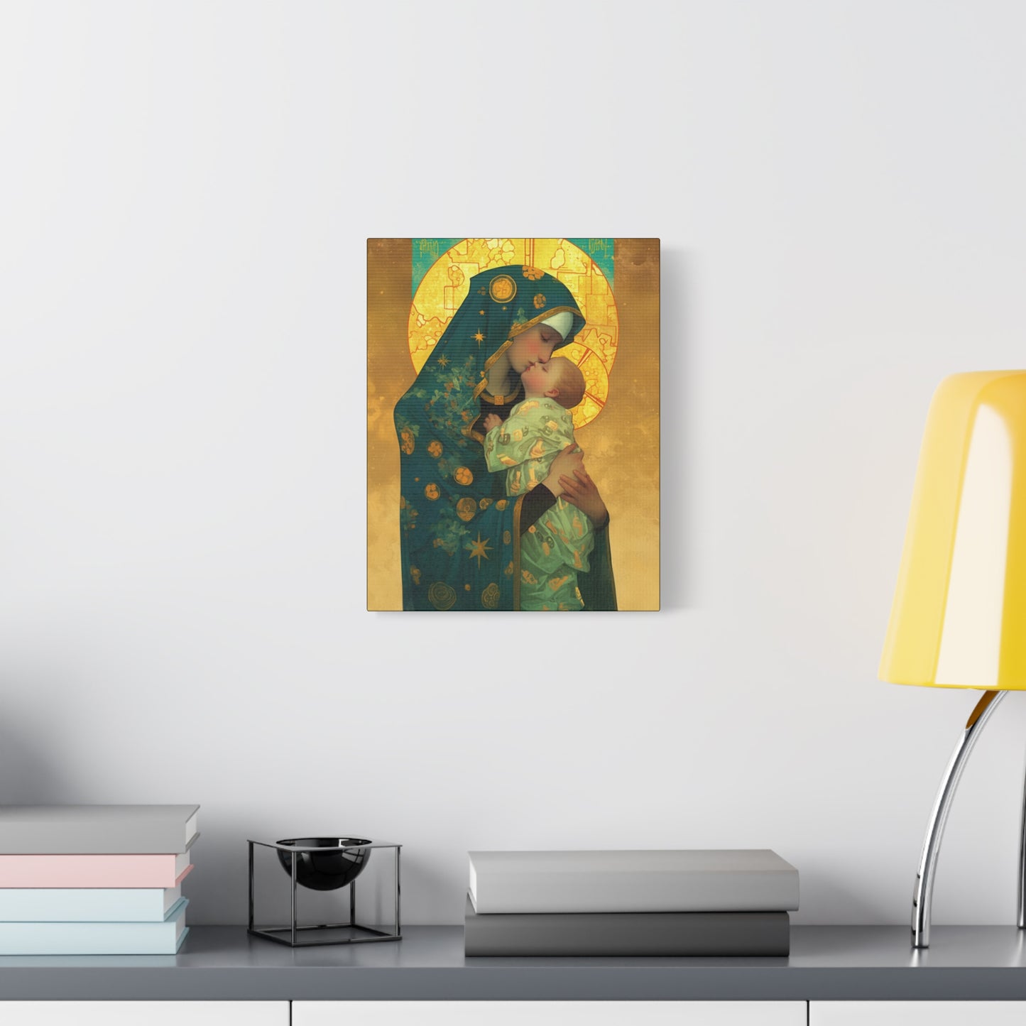 Peaceful Refuge - Mary and the Christ Child - Museum Wrapped Canvas - Print - Religious Art for your Home - Catholic Saint Art