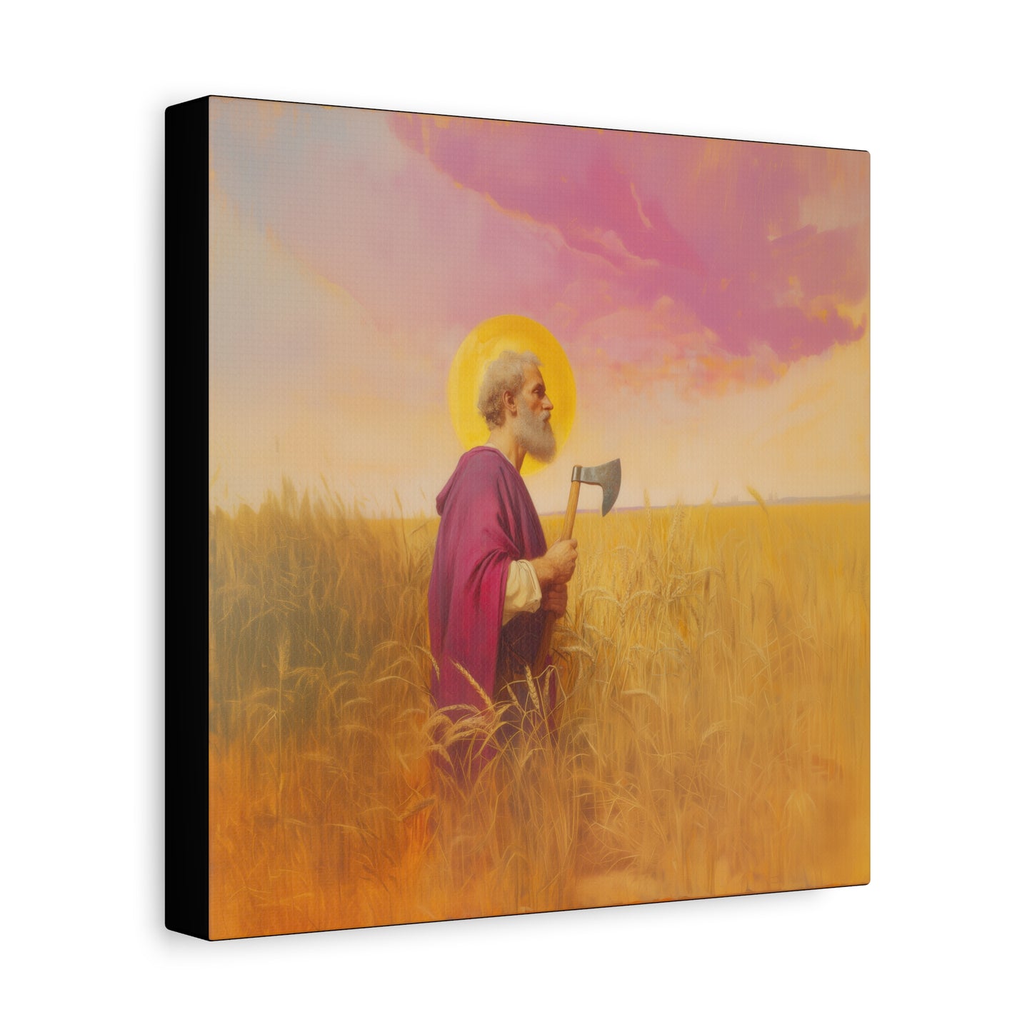 Saint Matthias -  Museum Wrapped Canvas - Sanctified Souls Print - Religious Art for your Home - Catholic Patron Saint Art
