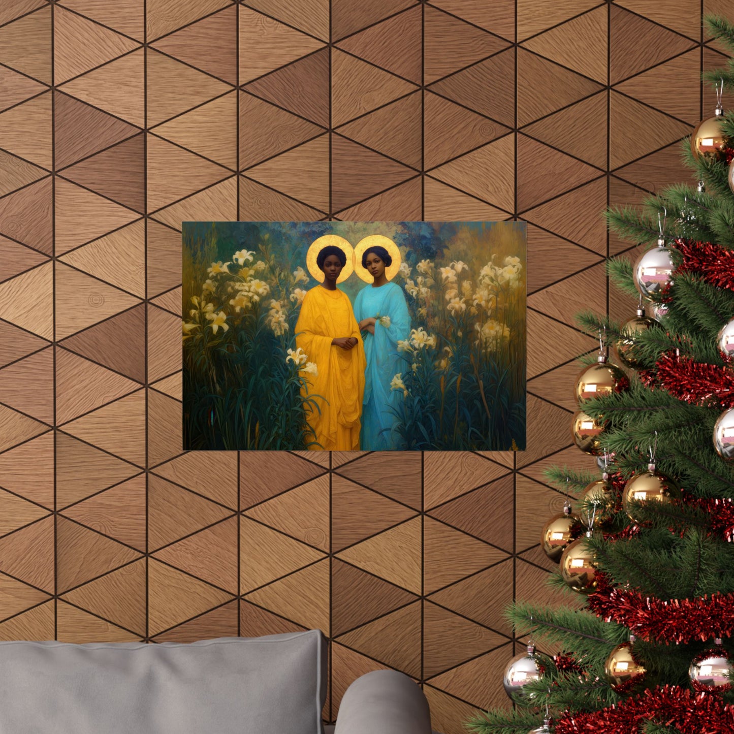 Saint Perpetua and Saint Felicity  - Sanctified Souls Print - Multiple Sizes - Premium Posters - Catholic Art - Christian Home Decor Artwork