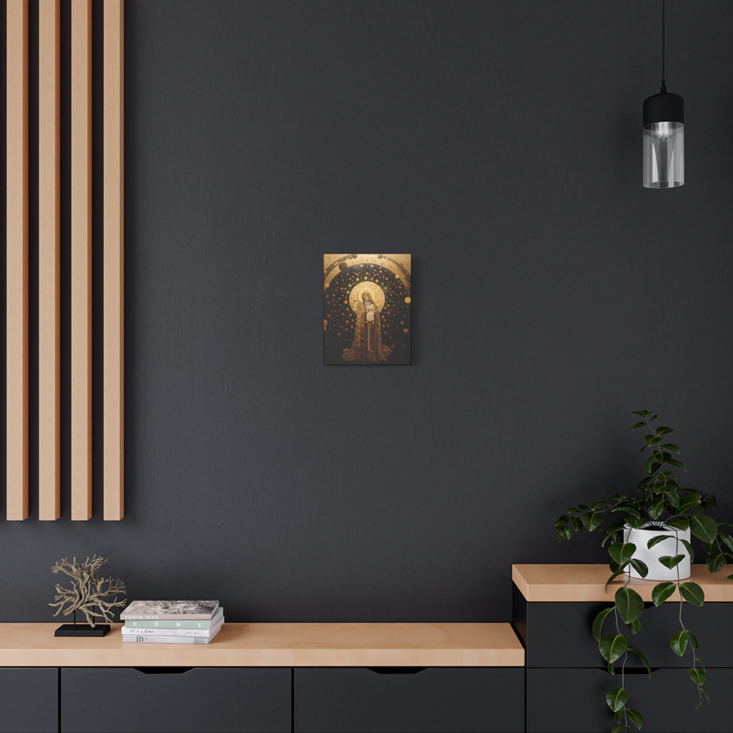 The Golden Mary - Mary the Blessed Virgin - Gallery Wrapped Canvas - Sanctified Souls Print - Religious Art for your Home - Pop Art