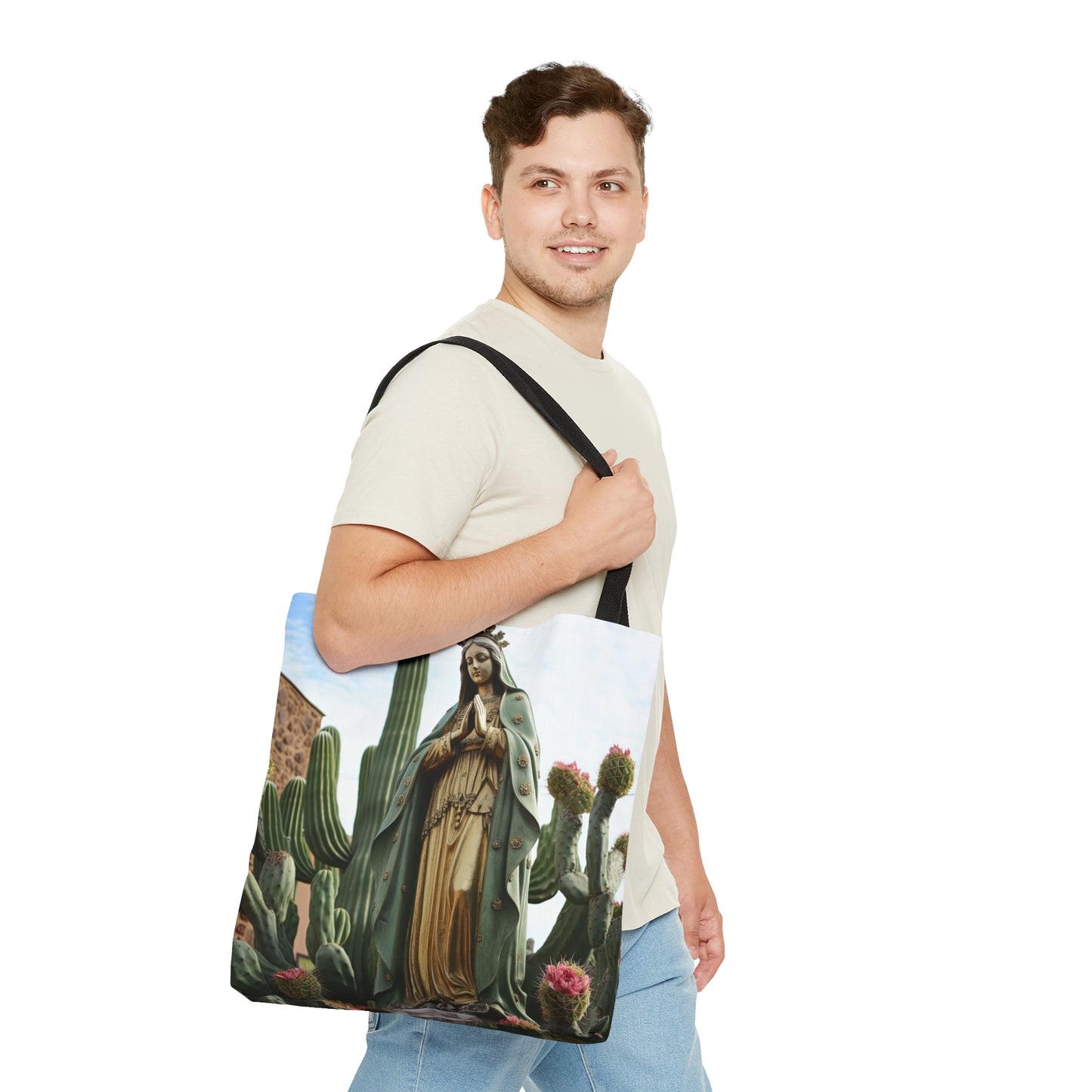 Our Lady of Guadalupe Tote Bag - Catholic faith inspired carry-all purse - day to day bag