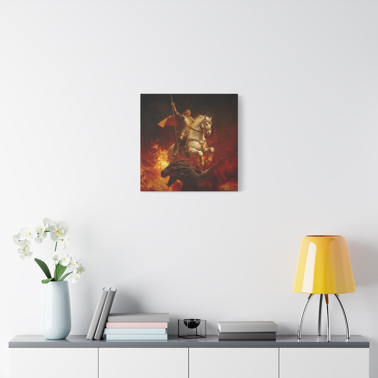 Saint George -  Museum Wrapped Canvas - Sanctified Souls Print - Religious Art for your Home - Catholic Patron Saint Art