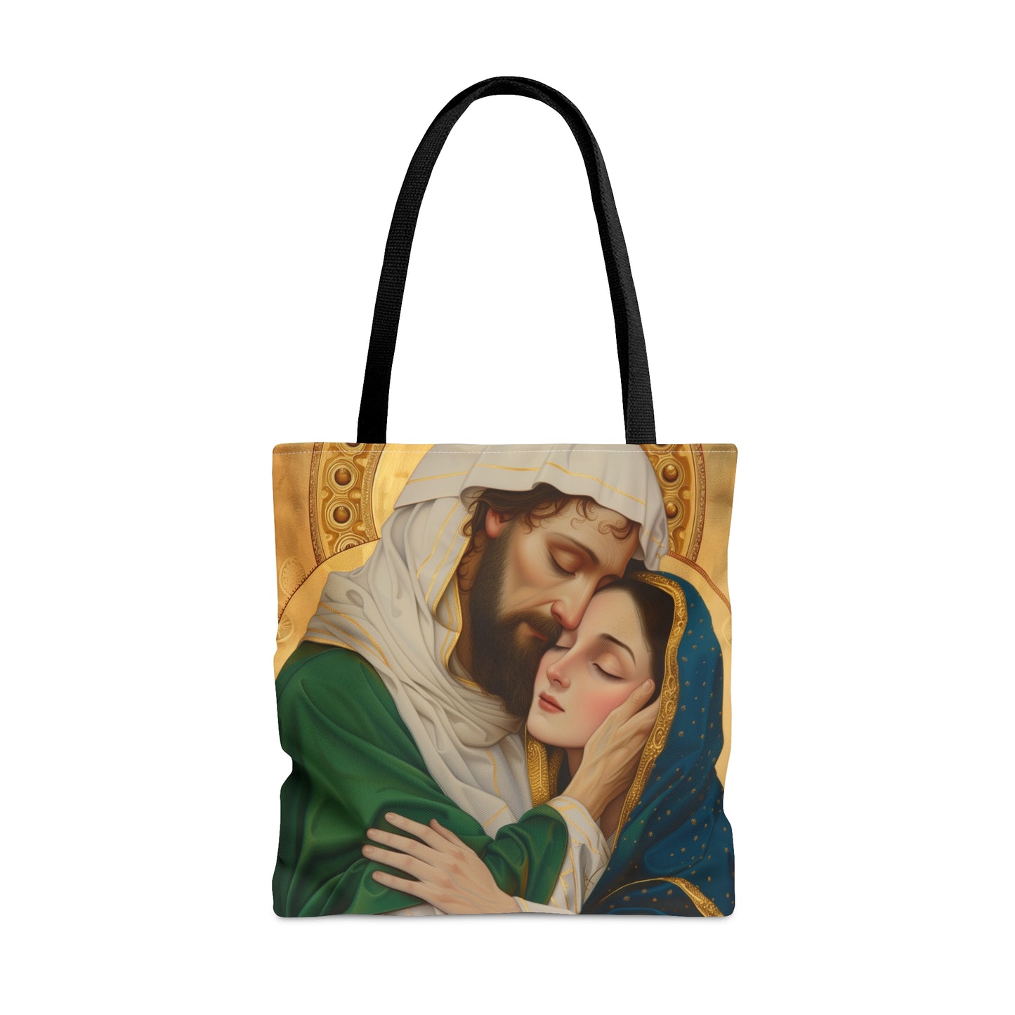 Saints Aquila and Priscilla Tote Bag - Large Medium Small Faith Art Bag - Catholic Faith Art purse - Double Sided