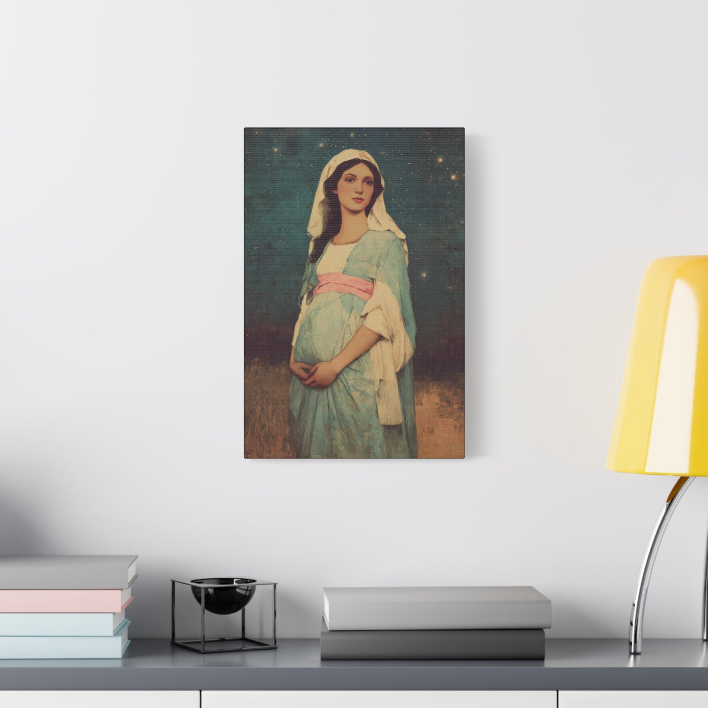 Our Lady of 'O' - Our Lady of Expectation - Mother Mary - Marian Art - Gallery Wrapped Canvas - Print - Catholic Art Print