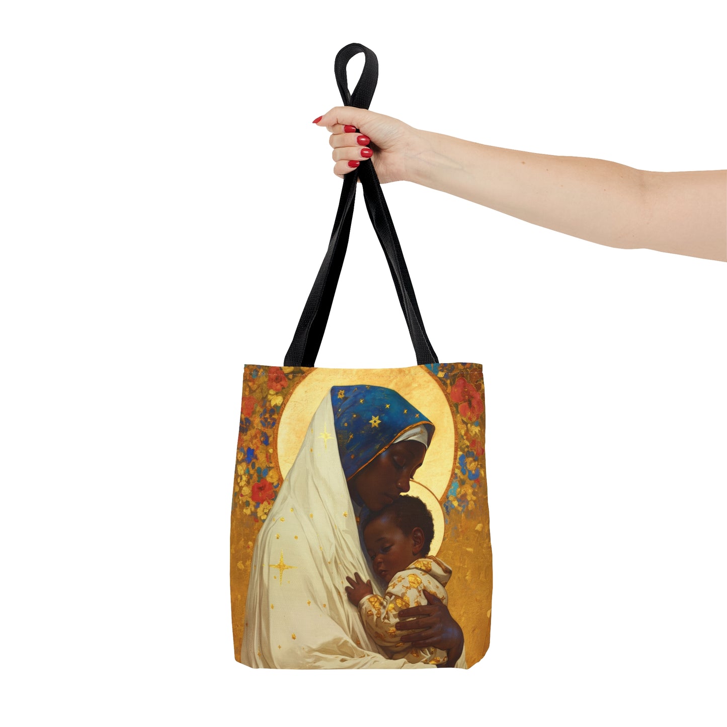 Queen of Peace and Love- Our Lady of Kibeho's Message Tote Bag - Large Medium Small Faith Art Bag - Catholic Faith Purse - Religious