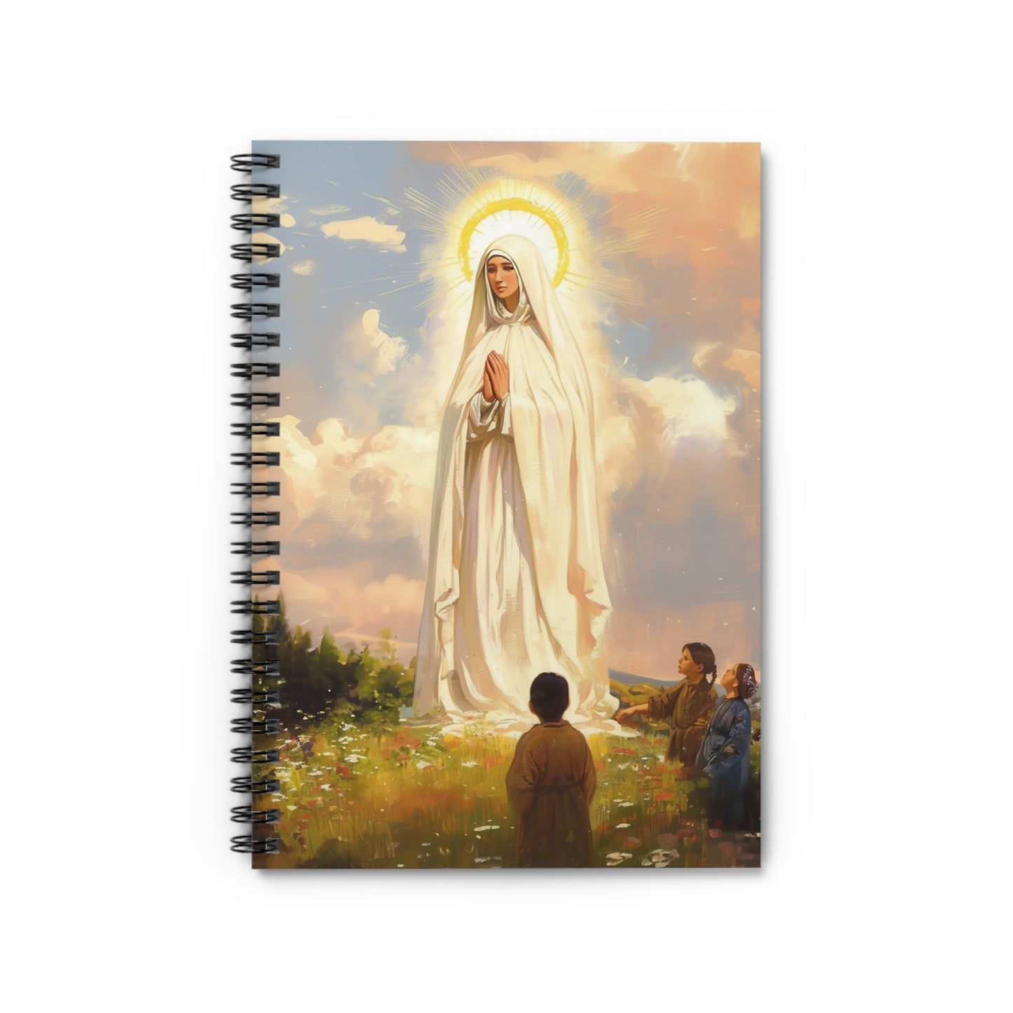Our Lady of Fátima - Sanctified Souls Art - Religious - Spiral Notebook - Ruled Line - Catholic Religious art present gift