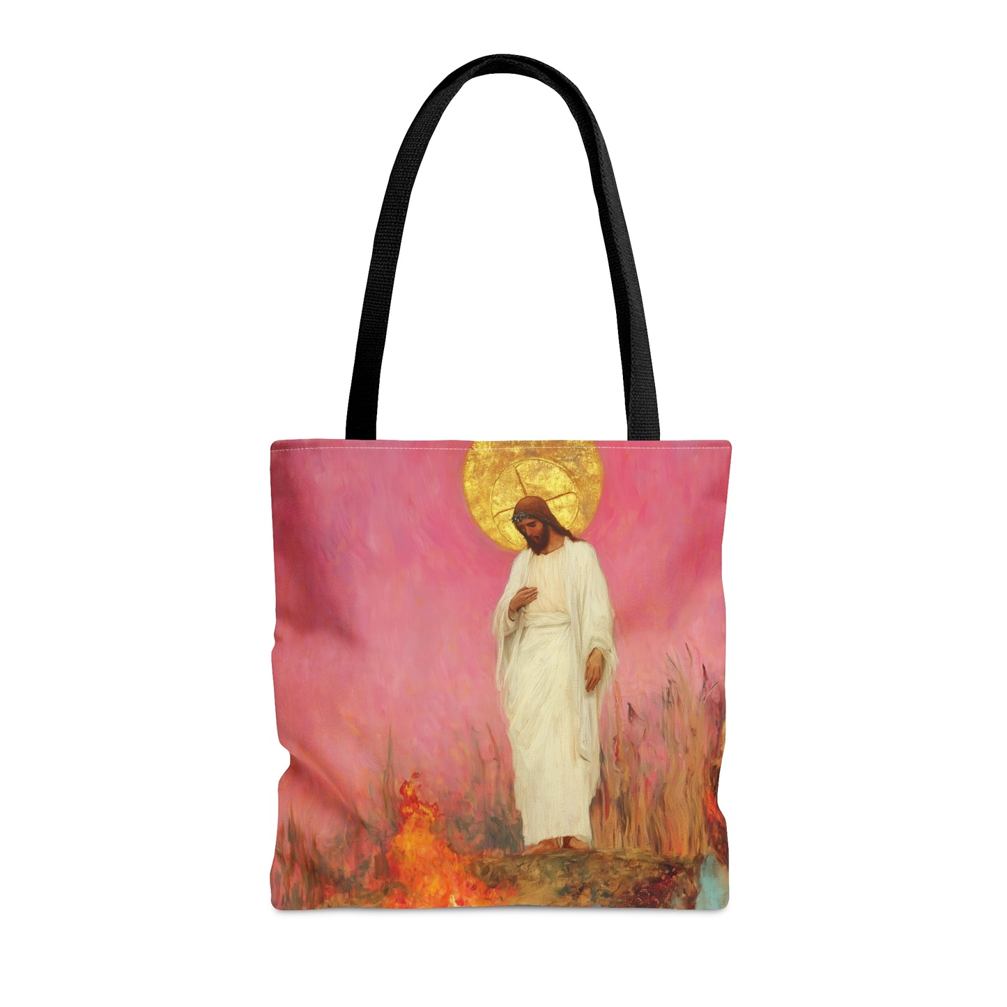 The Stone Cracked Beneath His FeetTote Bag - Large Medium Small Faith Art Bag - Catholic Faith Purse - Double Sided