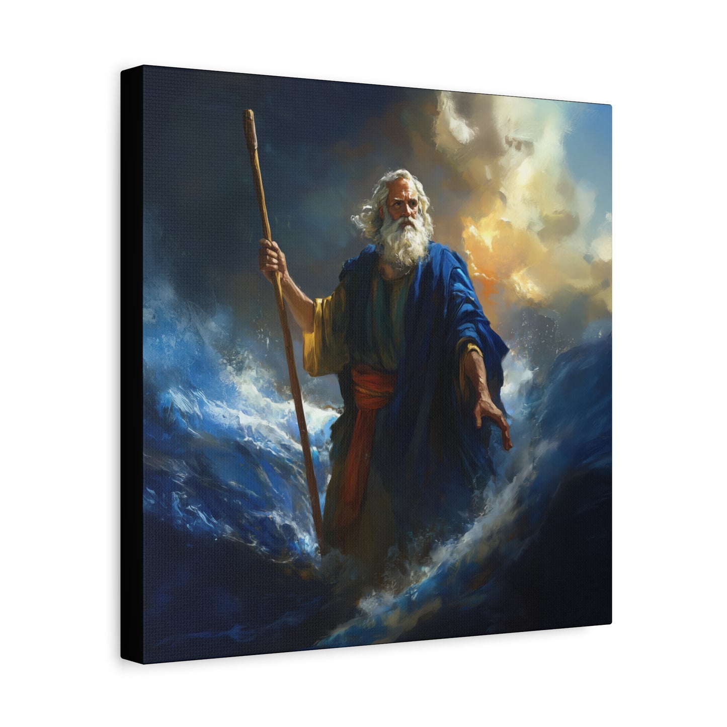 Moses Before the Trembling Sea - Gallery Wrapped Canvas - Print - Religious Art for your Home - Catholic Art