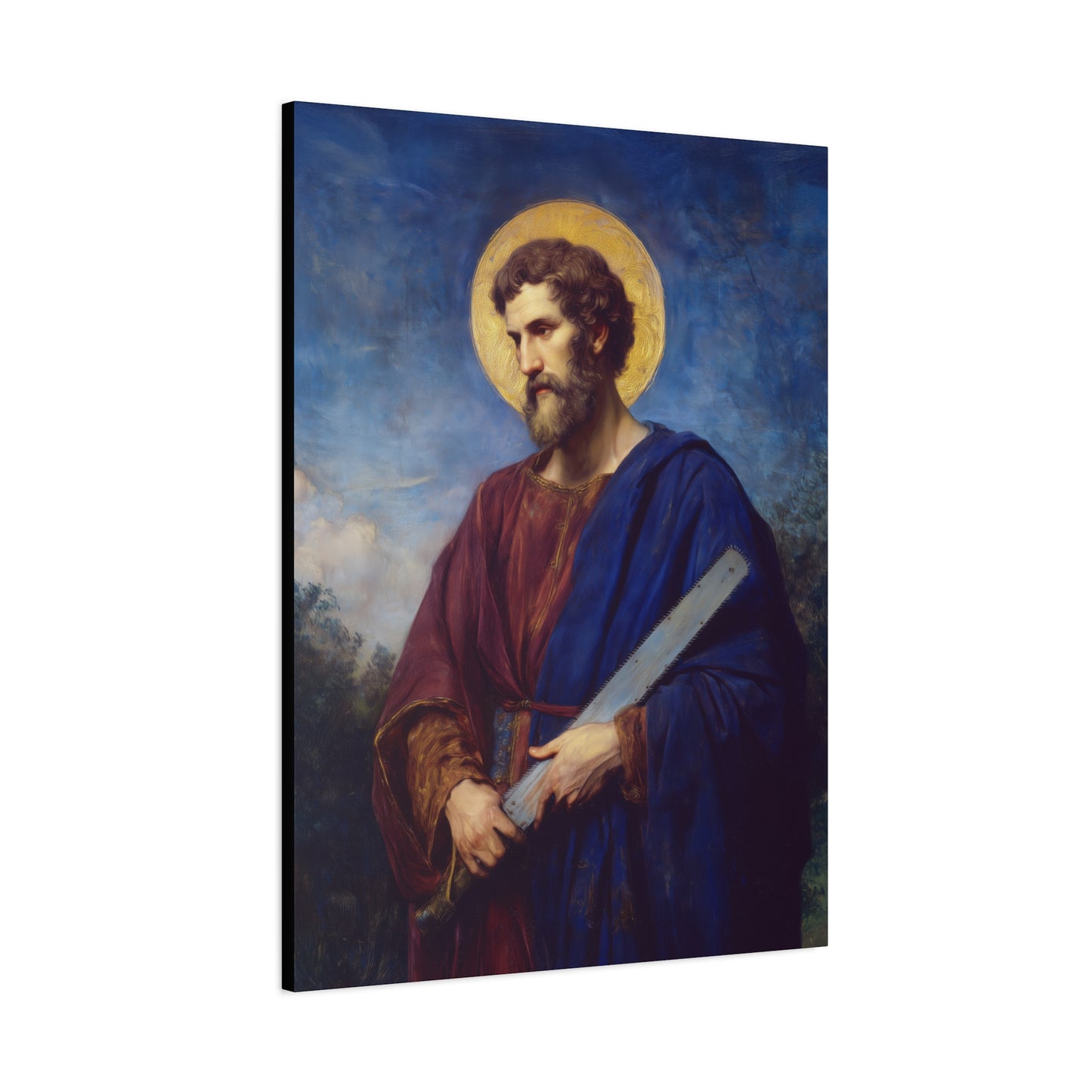 Saint Simon the Apostle  - Gallery Wrapped Canvas - Print - Religious Art for your Home - Catholic Art
