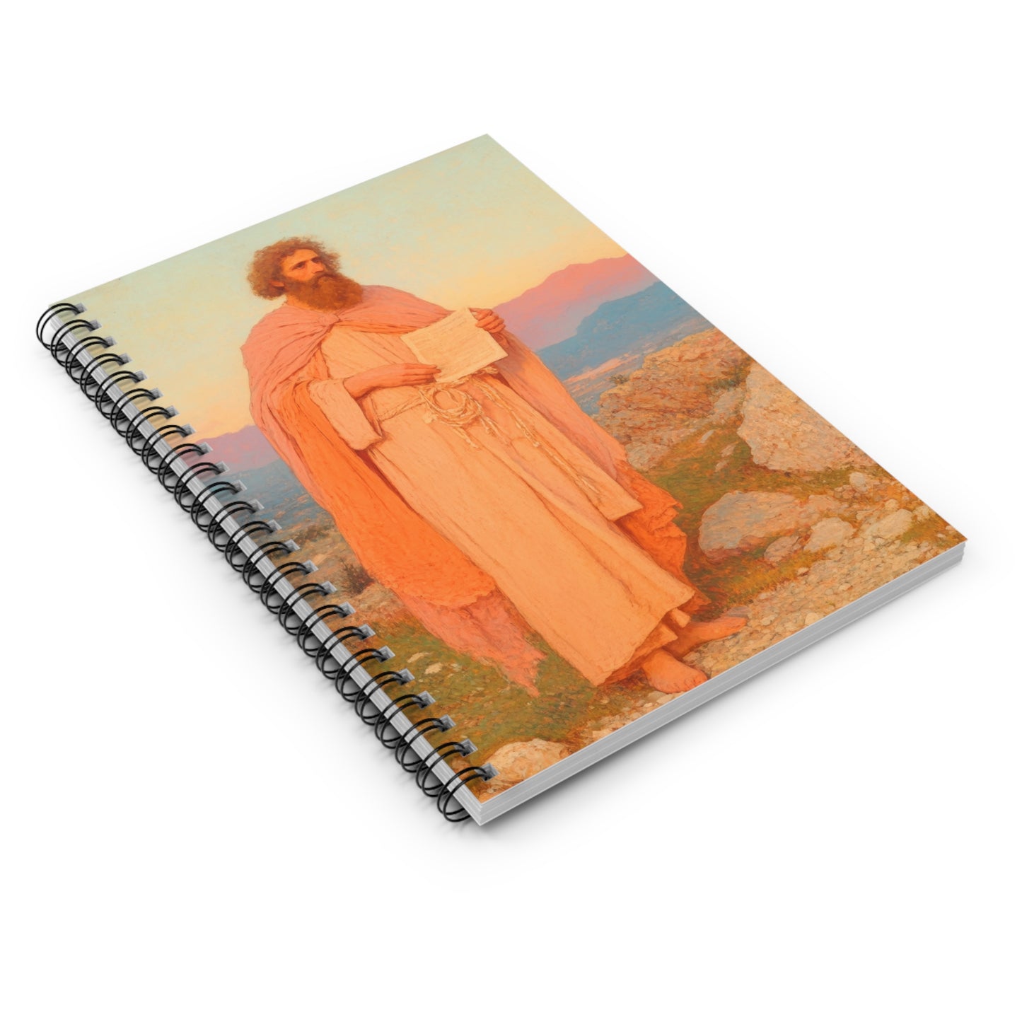 Obadiah - Keeper of the Lord's Warning and Mercy - Sanctified Souls Art - Religious Based Notebook - Spiral Notebook
