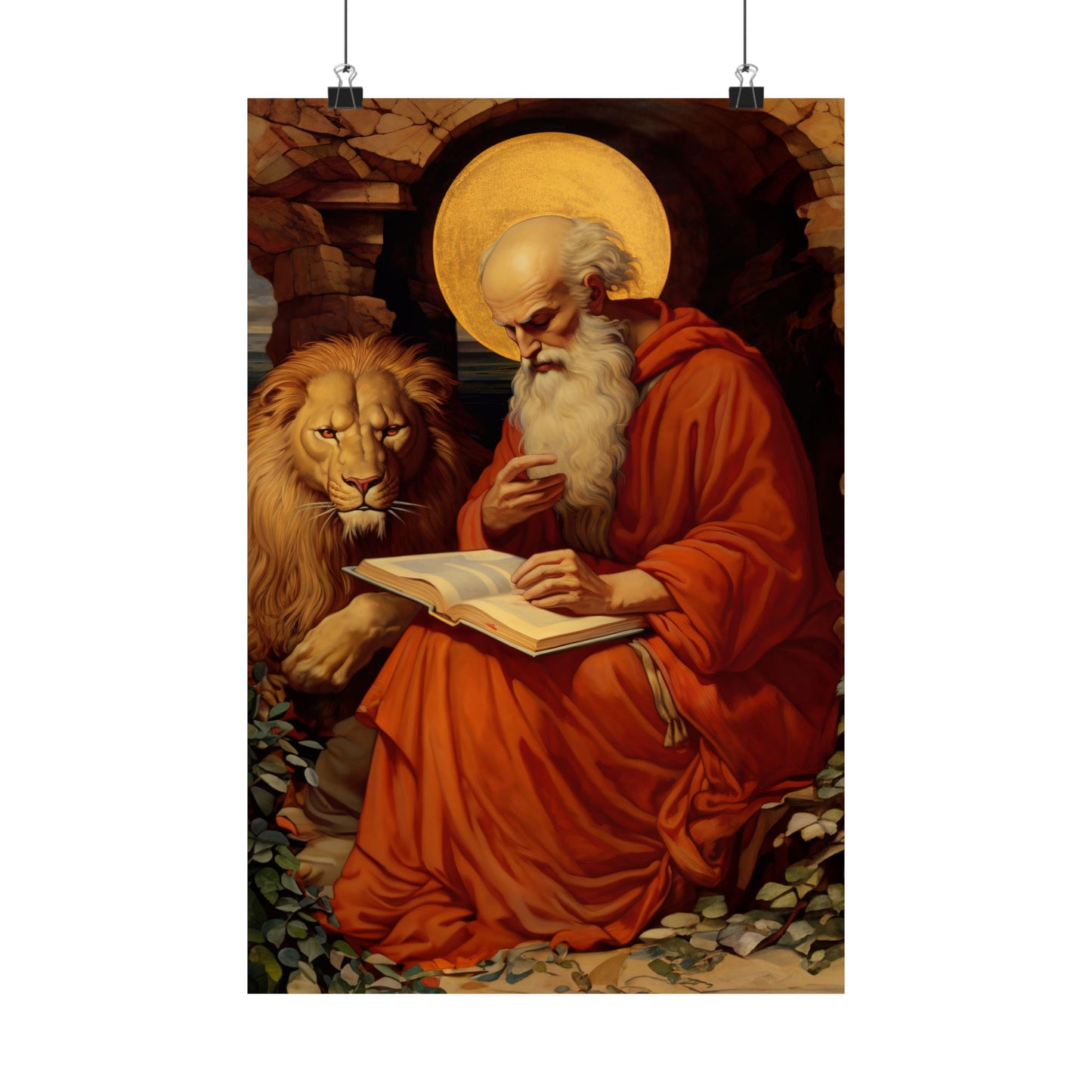 Saint Jerome - Sanctified Souls Print - Multiple Sizes - Premium Matte Vertical Posters
