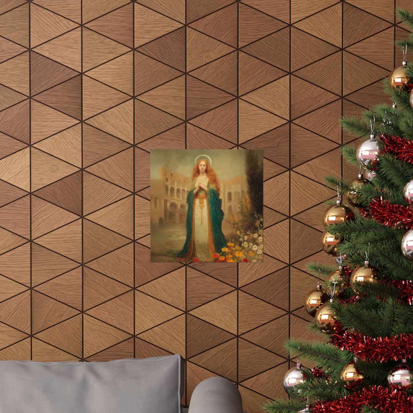 Saint Justina -  Catholic Art - Multiple Sizes - Premium Posters - Catholic Art - Christian Home - Catholic Saint Art