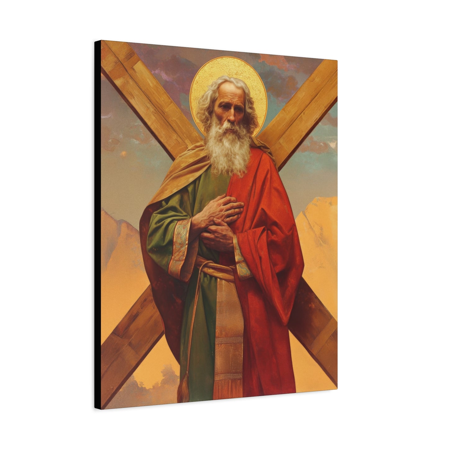 Saint Andrew the Apostle - Gallery Wrapped Canvas - Print - Religious Art for your Home - Catholic