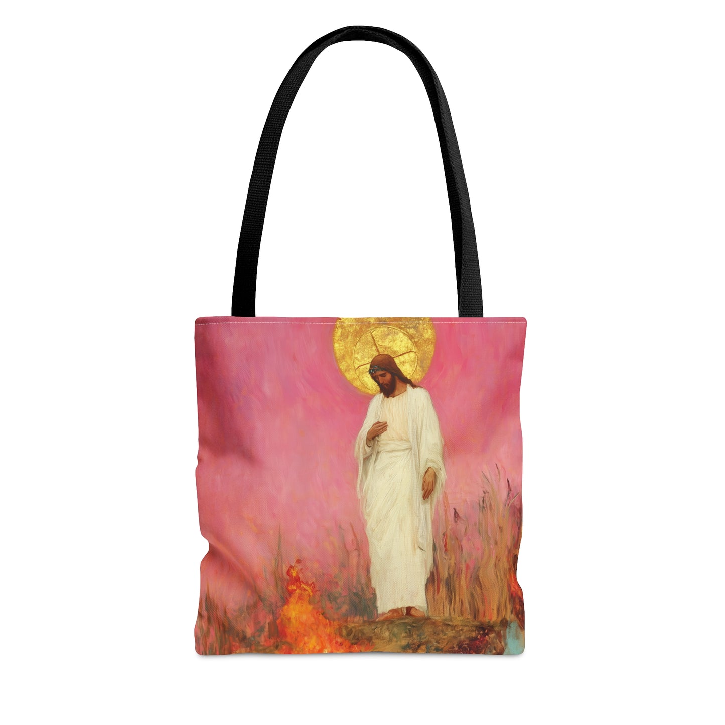 The Stone Cracked Beneath His FeetTote Bag - Large Medium Small Faith Art Bag - Catholic Faith Purse - Double Sided