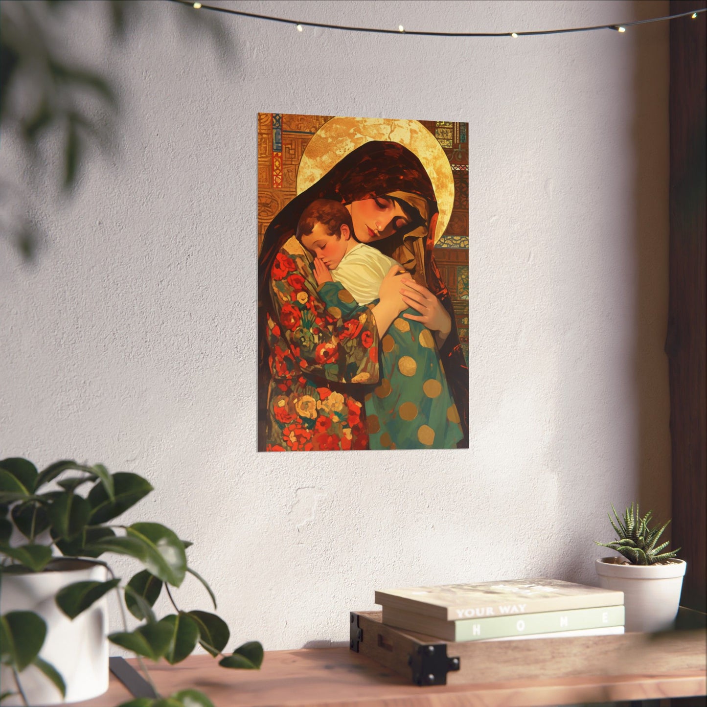 Mary, Mother of God - Divine Mother Poster Print - Sanctified Souls Print - Multiple Sizes - Premium Posters - Catholic Art