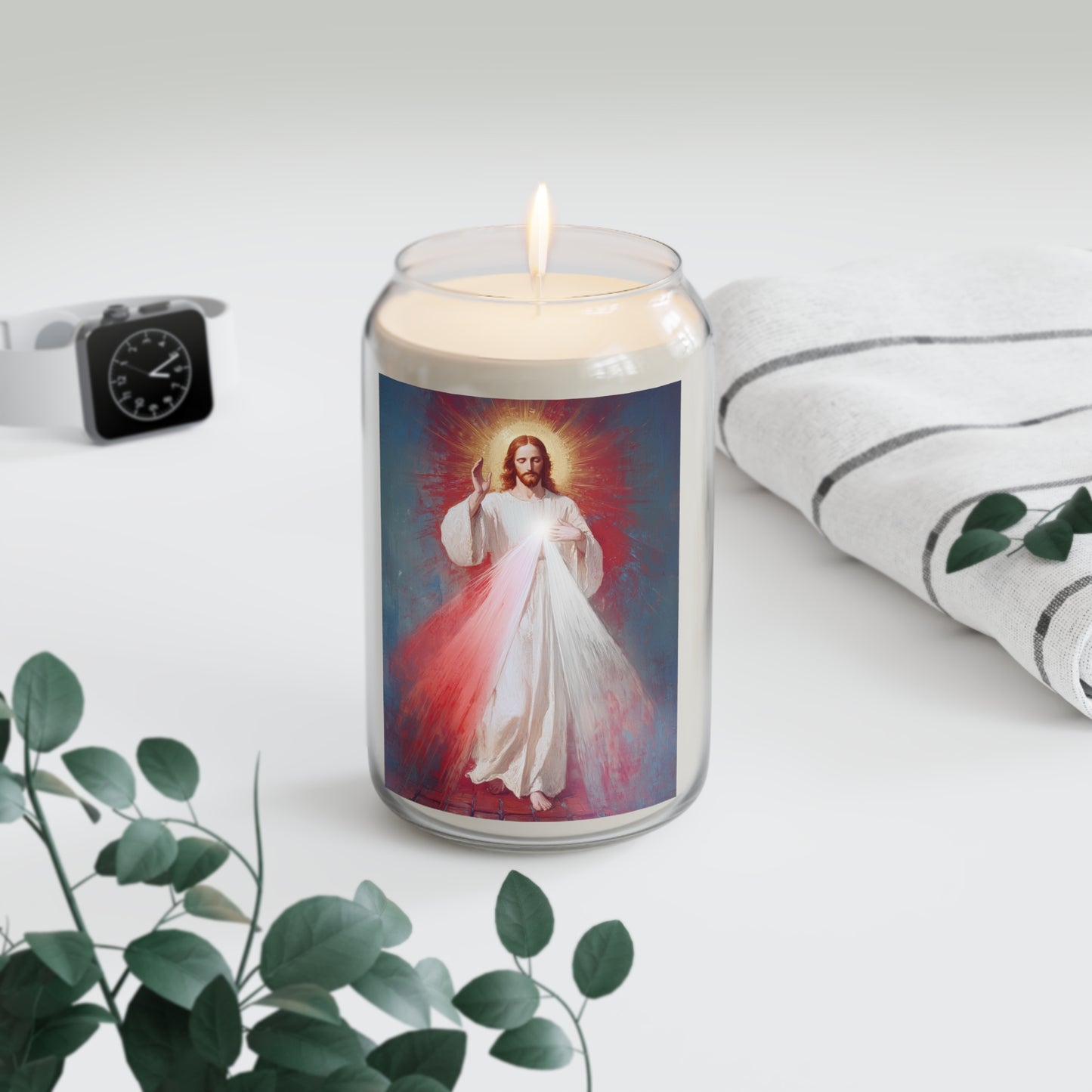 The Divine Mercy - Our Lord Jesus Christ - Scented Prayer Candle, 13.75oz - Tall Size - Religious Prayer Candle